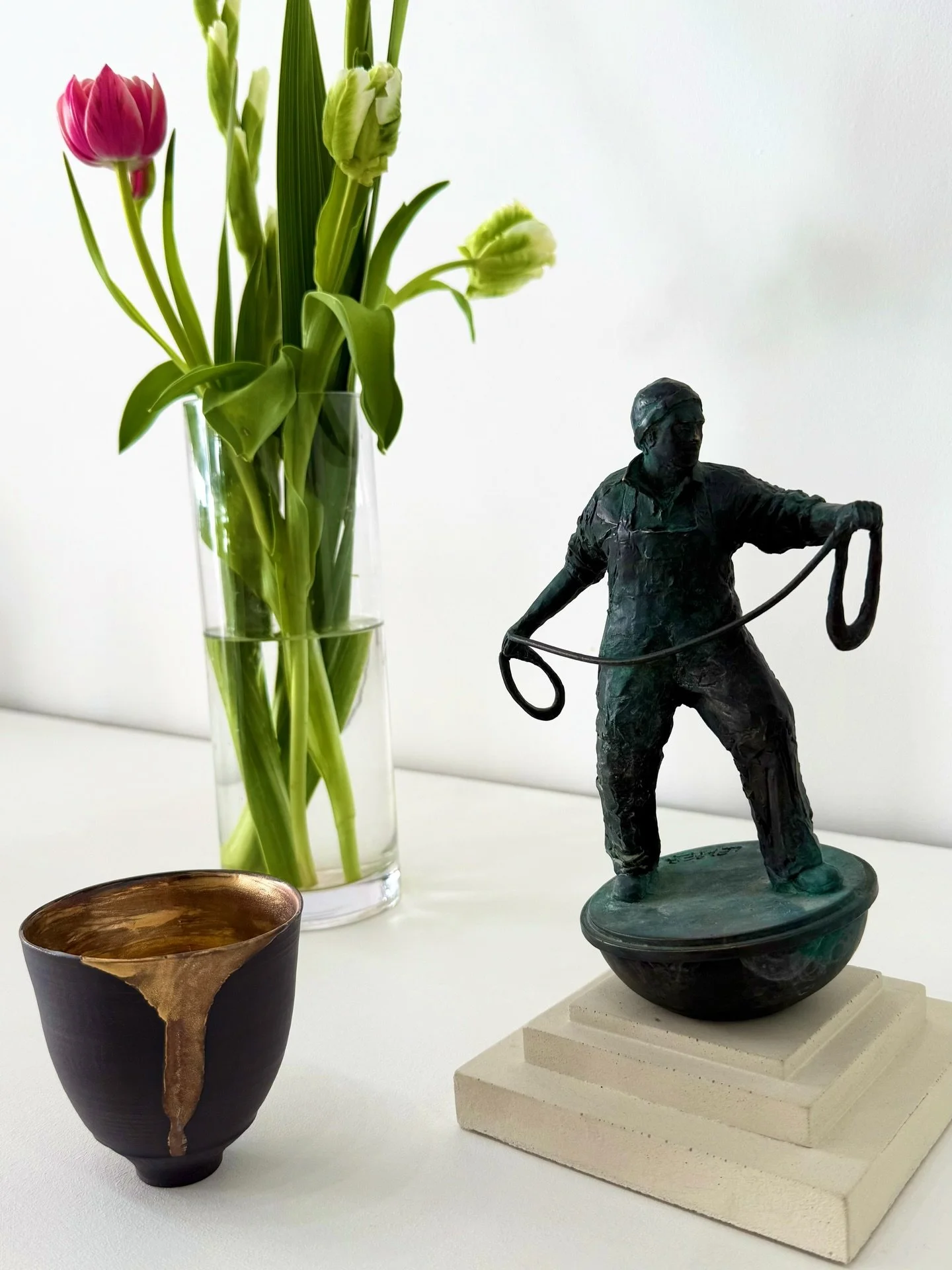New on the website this week ✨

1. Newlyn Fisherman Memorial bronze maquette by Tom Leaper 
2. &lsquo;The Surge of her Energy&rsquo; by Sophie Velzian 
3. &lsquo;Highland Wave&rsquo; by Kit Johns 
4. &lsquo;The Tranquil River Runs&rsquo; by Steve Sli