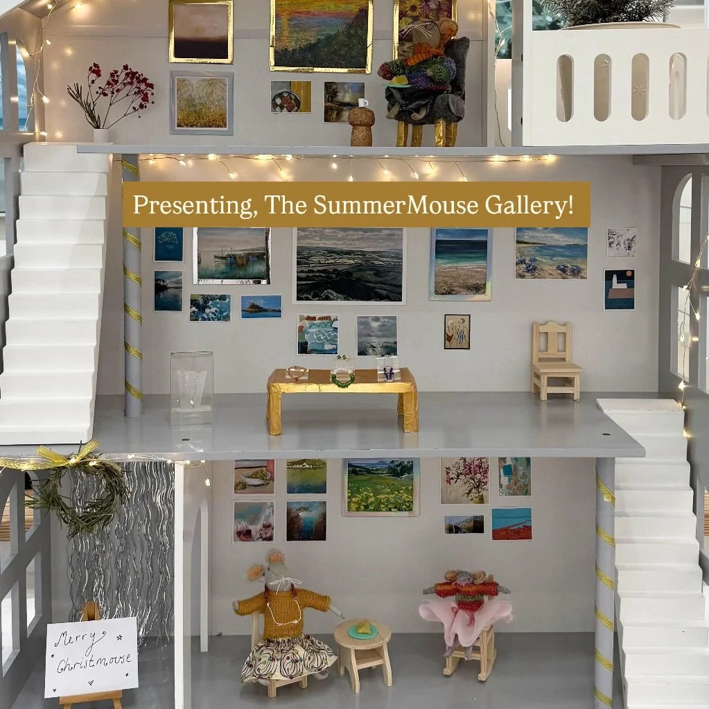 Our tiniest exhibition to date! 🐭🌟

Introducing The SummerMouse Gallery, an up-cycled marketplace Barbie house which has been furnished using as many recycled bits and bobs as possible. 

A special thanks to the very talented Emma Griffiths for cre