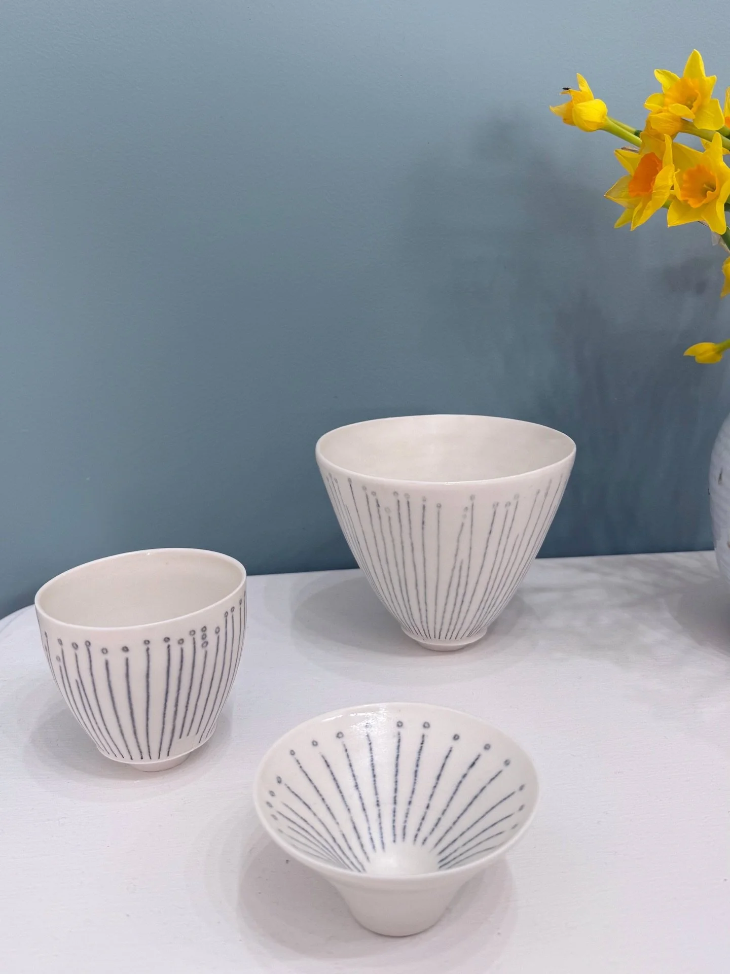We have a new collection of porcelain vessels  by Sarah Cooling, now on the website!

Sarah Cooling is a Cornwall-based ceramicist whose porcelain vessels are inspired by the rugged landscapes of St Ives and West Penwith, alongside her time living ne