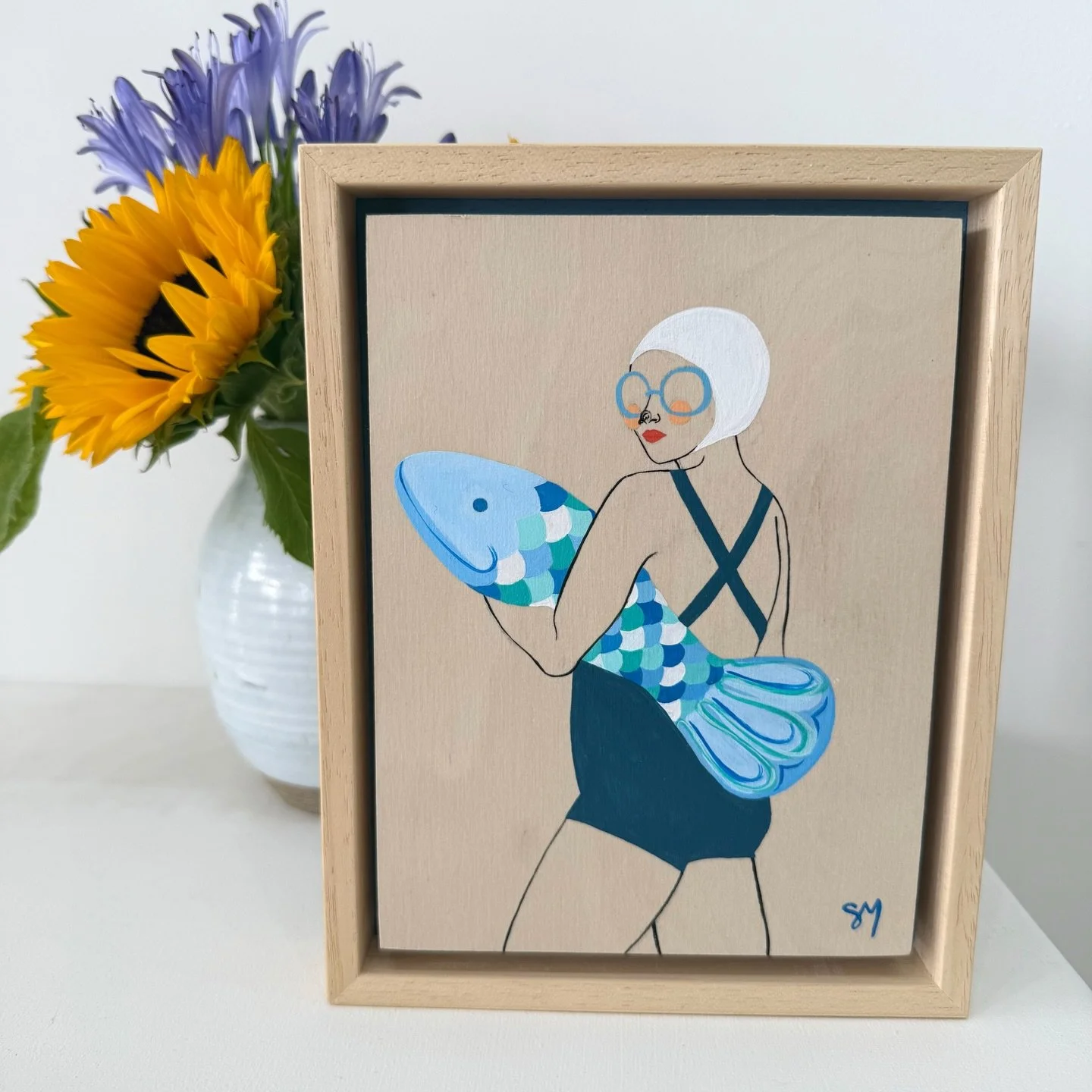 We LOVE these swimmers by Sophie Elizabeth Moore, which have just arrived at the gallery. 🏖️

A nod to summertime nostalgia and the precious memories made with family by the sea, these joyful figures capture the magic of long beach days and carefree