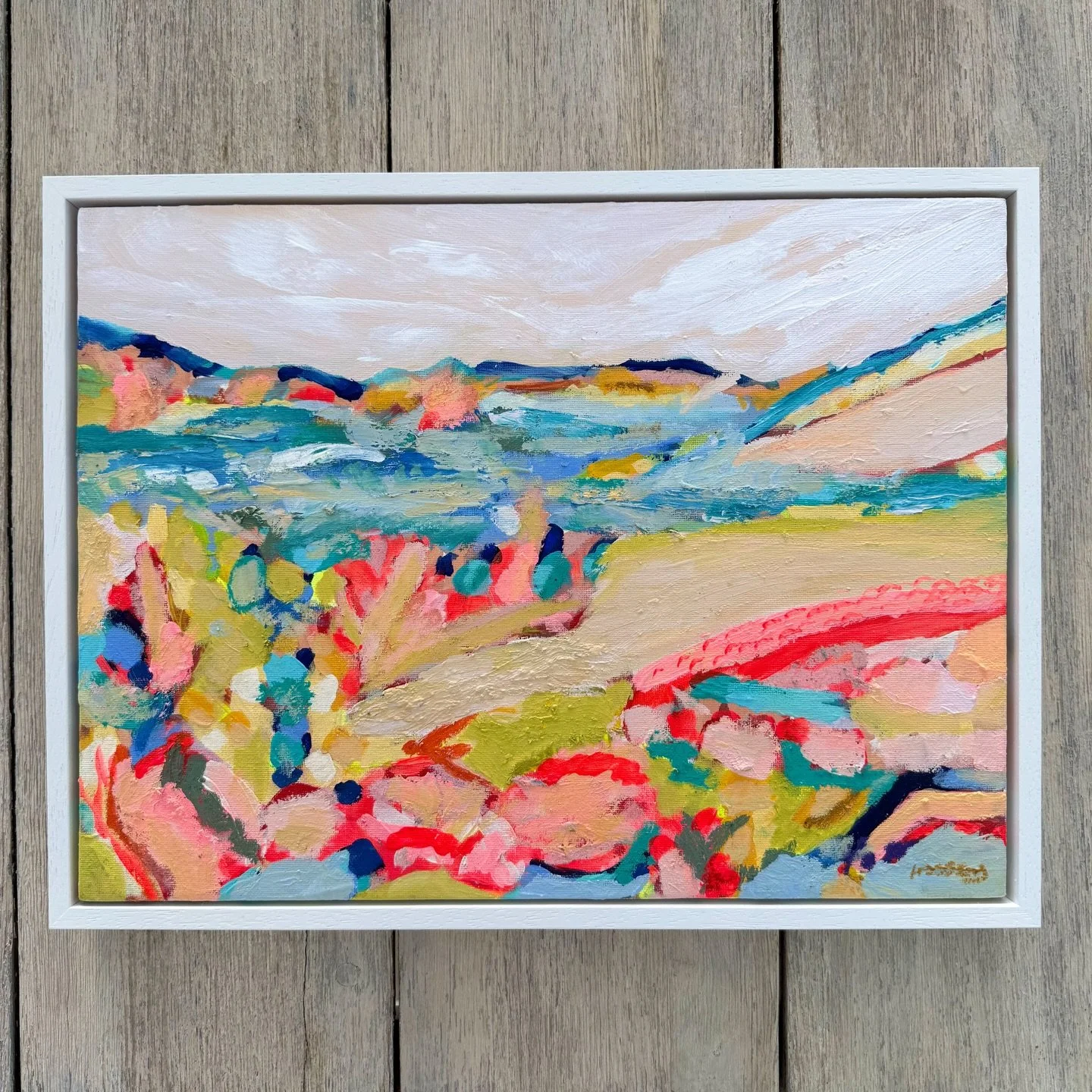New work by Kimmy Hussey has arrived in the gallery and is catching eyes already! 

Kimmy&rsquo;s delightfully bold colours and playful take on the Cornish landscape take us back to childhood memories of technicolour summers by the sea. She works fro