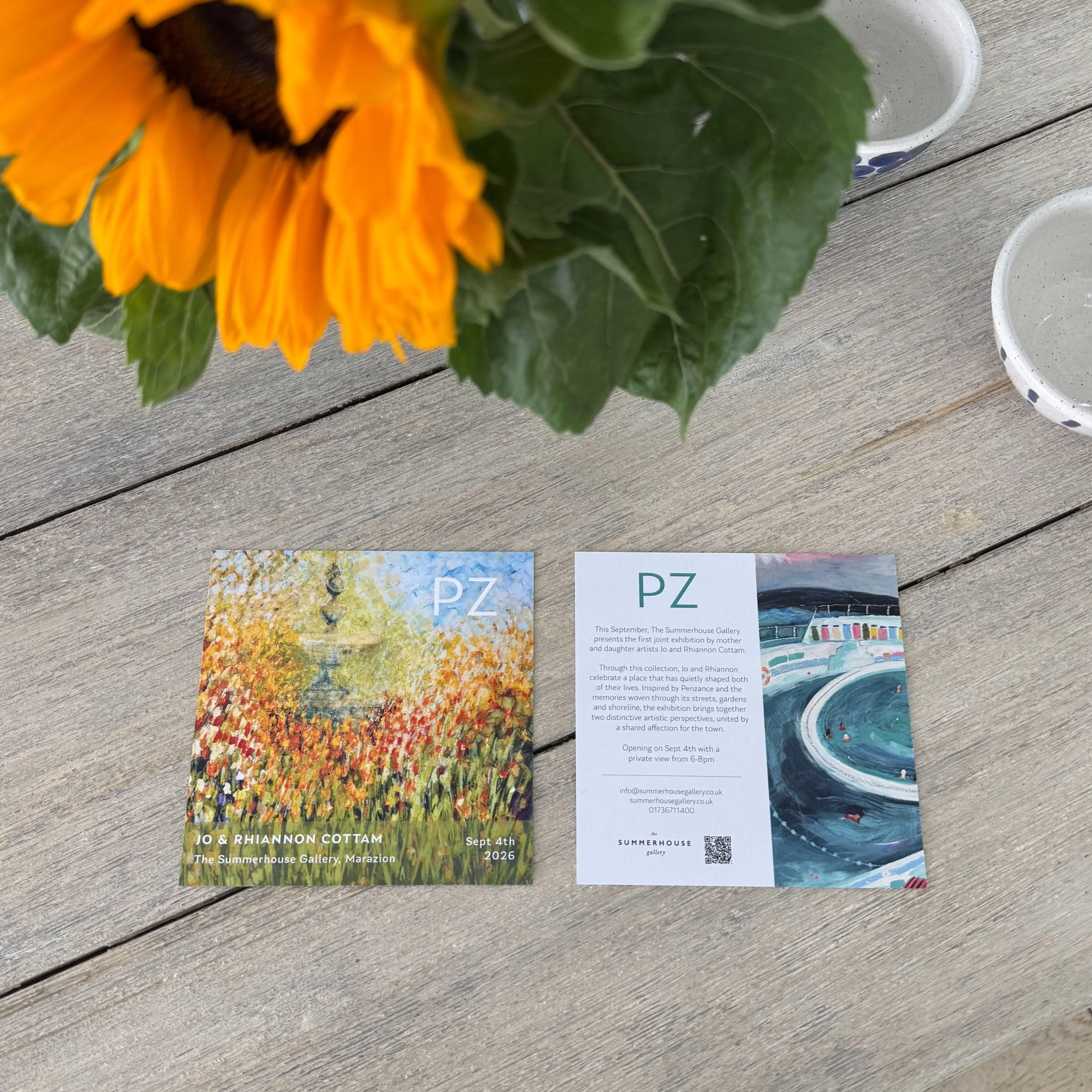 PZ &mdash; Jo &amp; Rhiannon Cottam

With just over two weeks to go until the opening of PZ, we&rsquo;d love to invite you to sign up to The Summerhouse Gallery mailing list. Subscribers will receive access to the online collection ahead of the openi