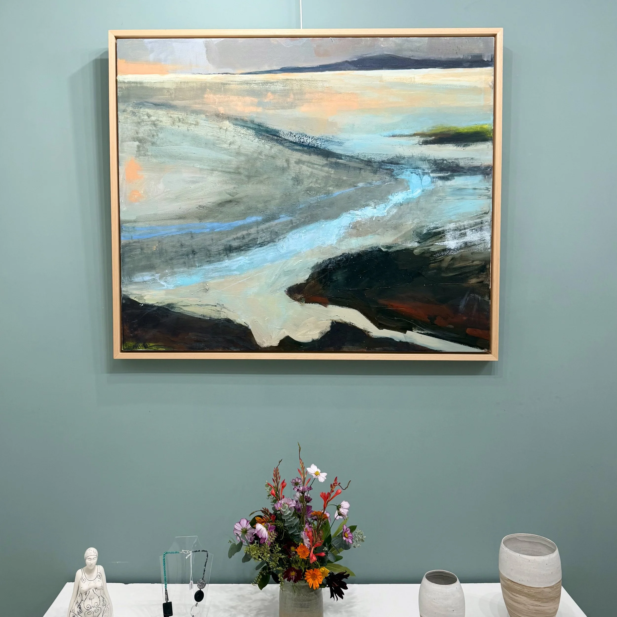&lsquo;Solstice&rsquo; by Sophie Velzian

&ldquo;Looking towards Luskentyre. The light shifting fast, iron skies give way to sunshine. Tidal streams etched into the cream caramel sands, curves of ice blue. Sinuous threads that glitter in the sun, dra