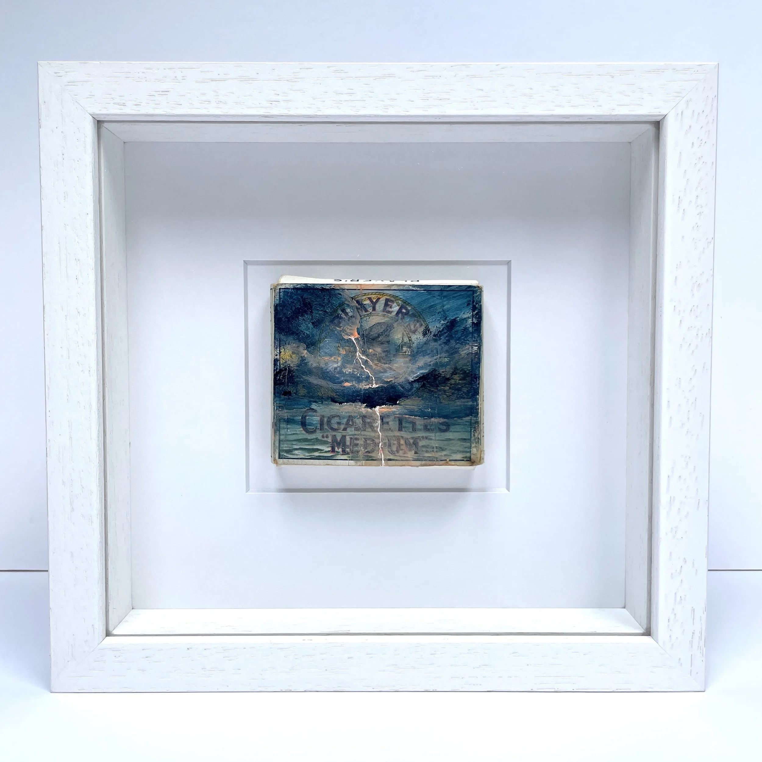 Only The Wild Knows Its Own, Acrylic on Authentic Vintage Navy Cut Cigarette Packet .jpg