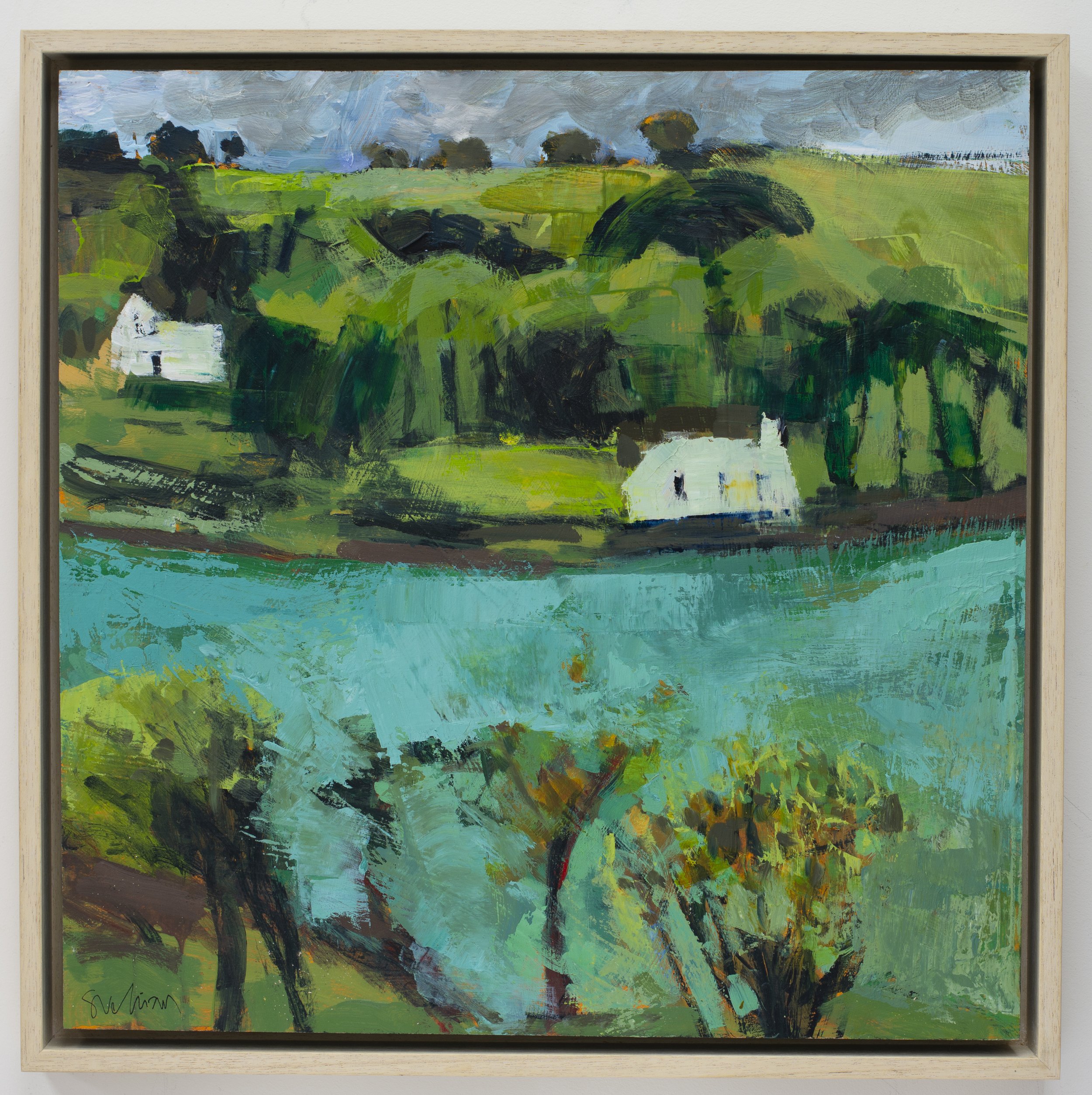Happy houses on the Helford framed.jpg