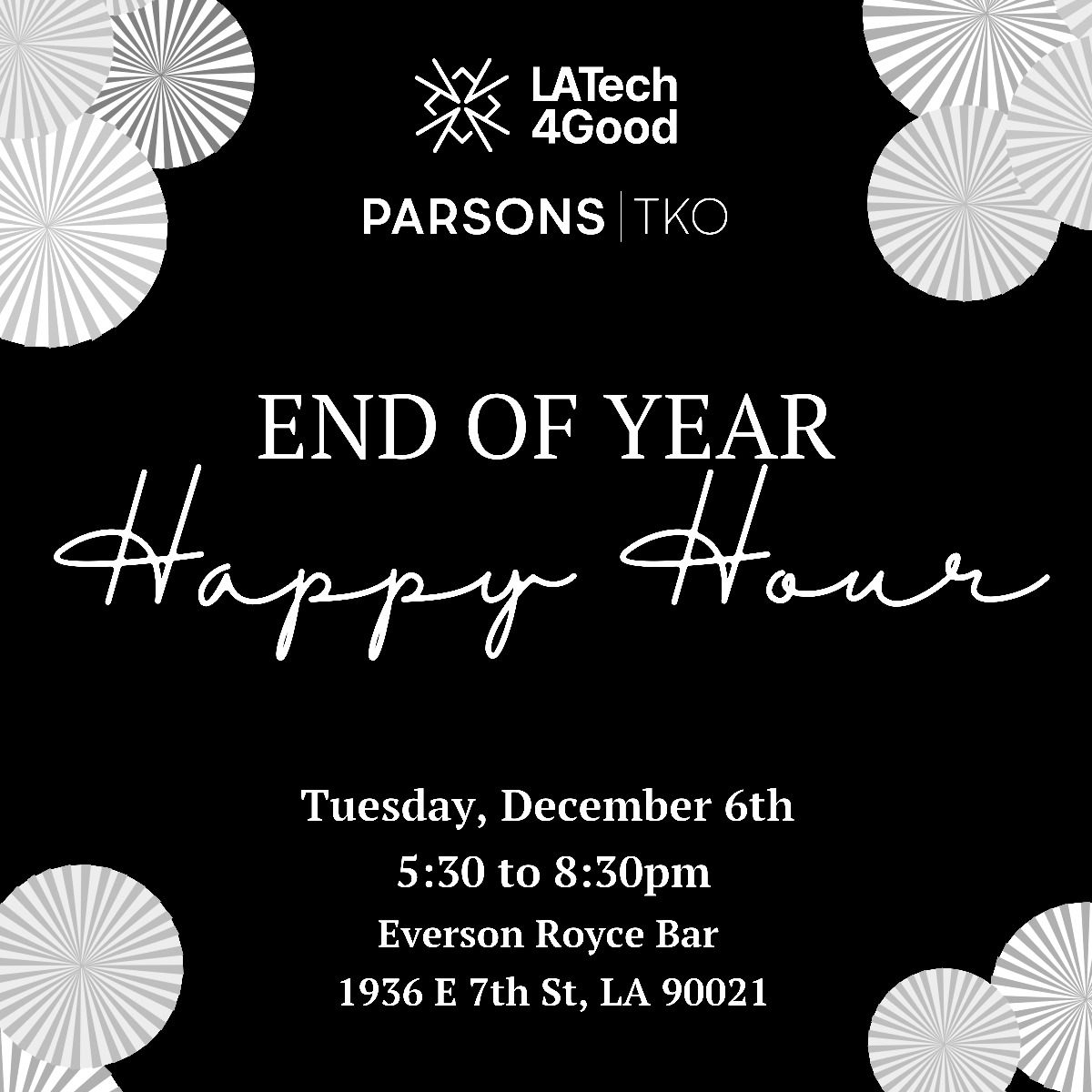 Oakland: End of the Year Happy Hour