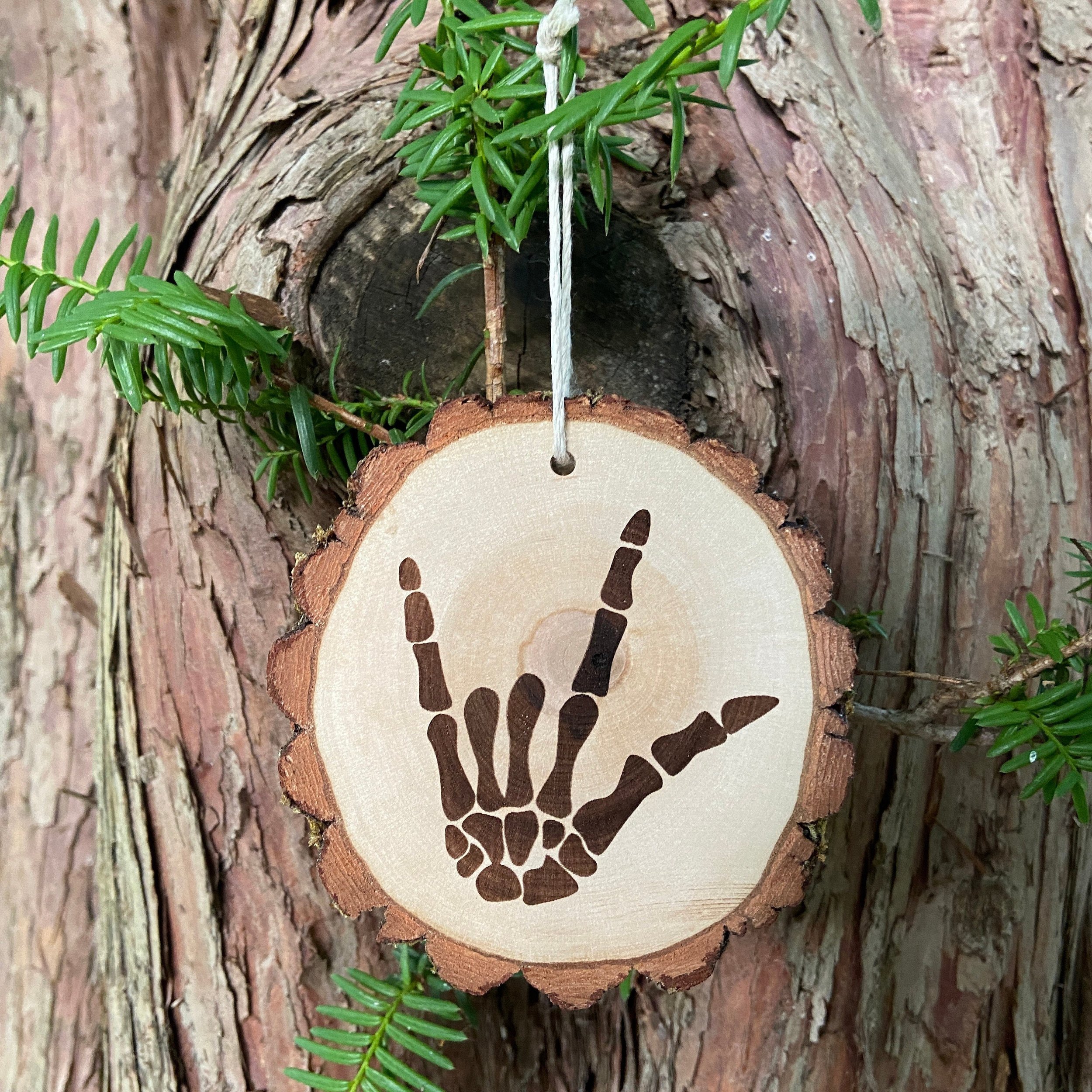 Skeleton Love ASL Ornament