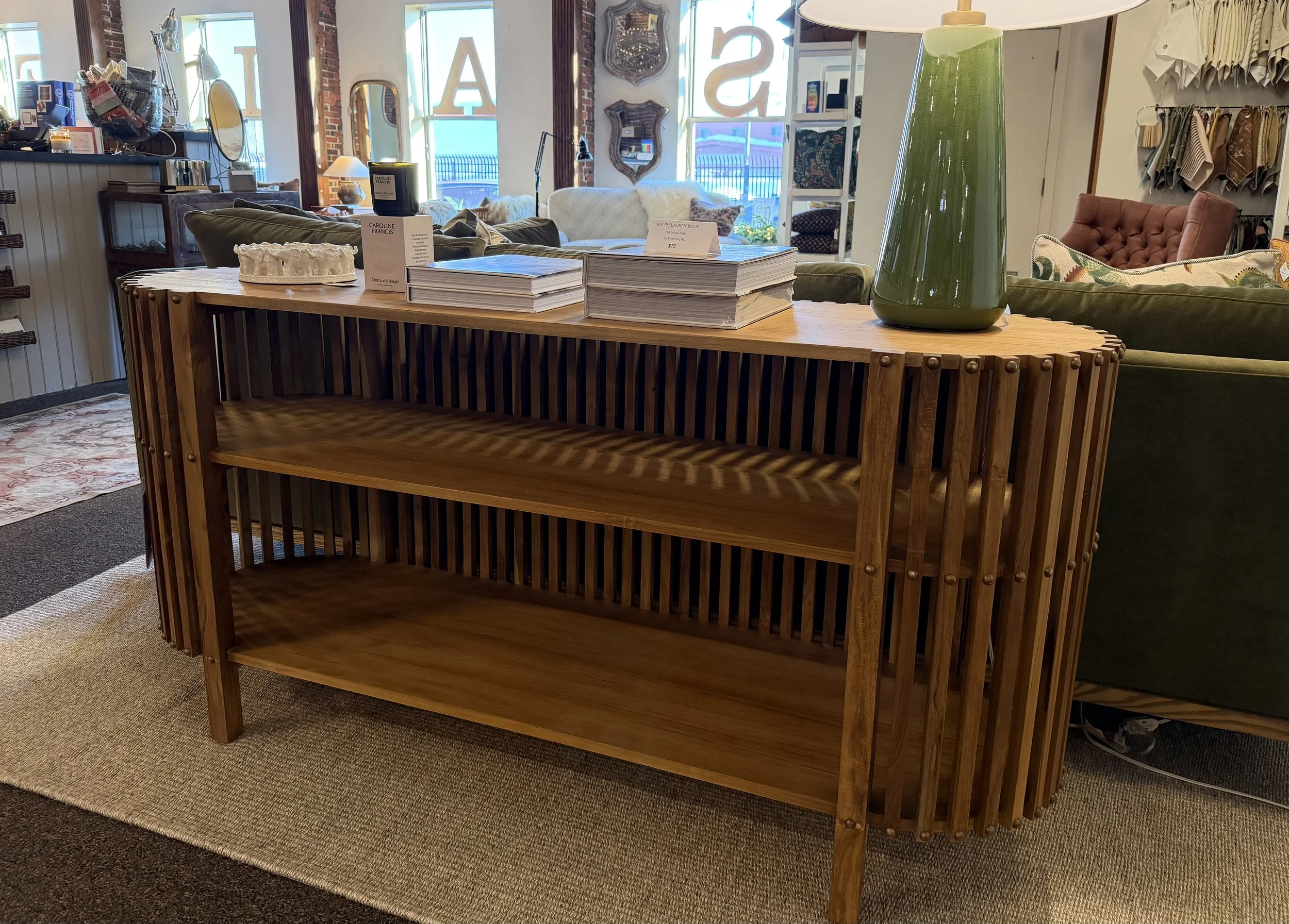 Consuela Teak Console

66.5W x 20Dx32.5H

$3855