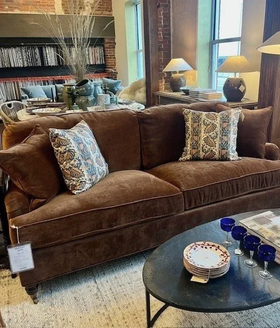 Bradley Sofa
MT Company
Upholstered in: Aerin Copper
83" W x  39" D x  39" H
As Shown: $5565