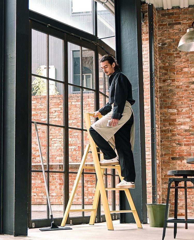 That new new! Ladders by hasegawa &mdash; in stock in the showroom! Designed in Japan and made in Italy, they&rsquo;re functional art // sleek, sturdy, and cool enough to leave out as furniture or decor ✨