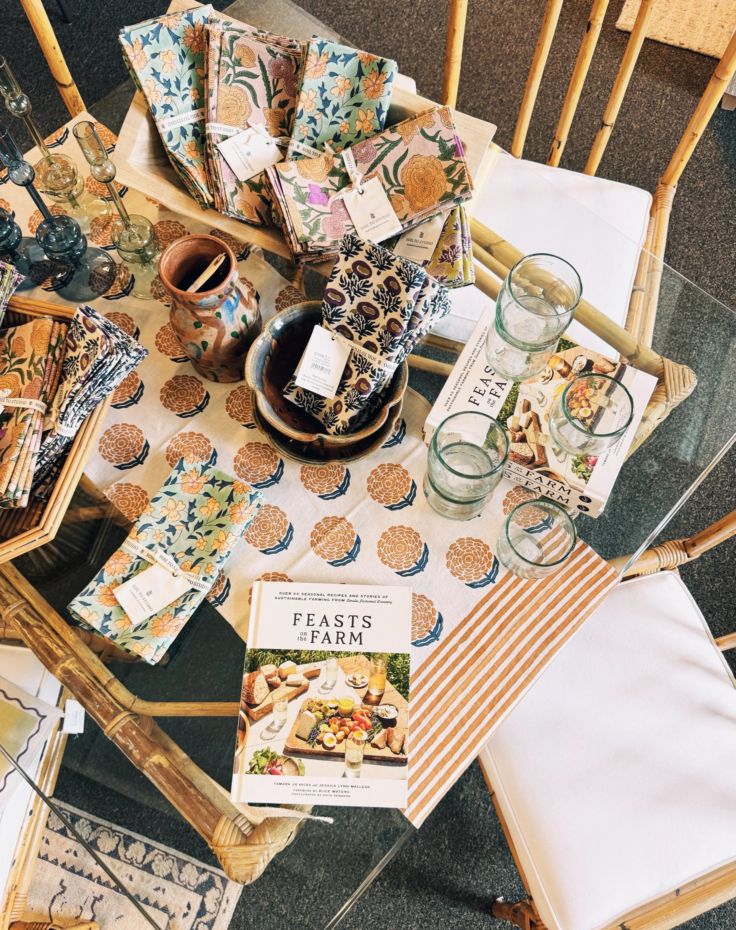 In need of a little last minute Mother&rsquo;s Day gift for the mom in your life that somehow always knows when you need a pep talk, a dinner, a gift card, or a hug?

We&rsquo;re here for you!

For the host with the most, we have Soil to Studio napki
