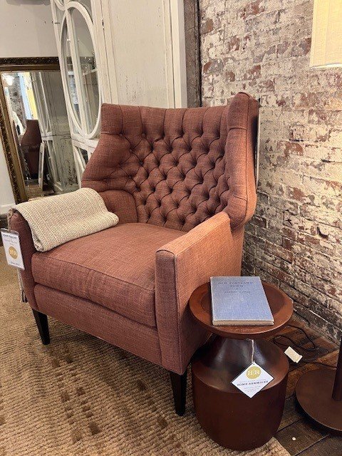 Webster Chair
Upholstered in  Raquel Rose
34.5" W x  36" D x  39" H
$4499 As Shown