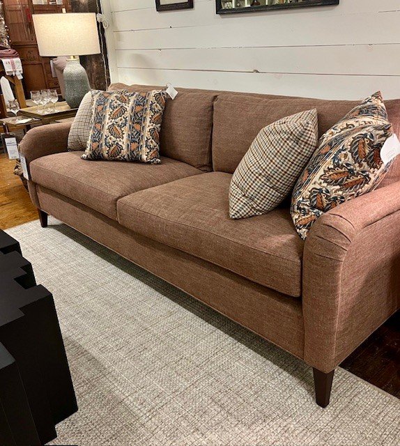 Charles Sofa
Wesley Hall 
Upholstered in: Bristol Desert
90" W x  36" D x  35" H
As Shown: $7817