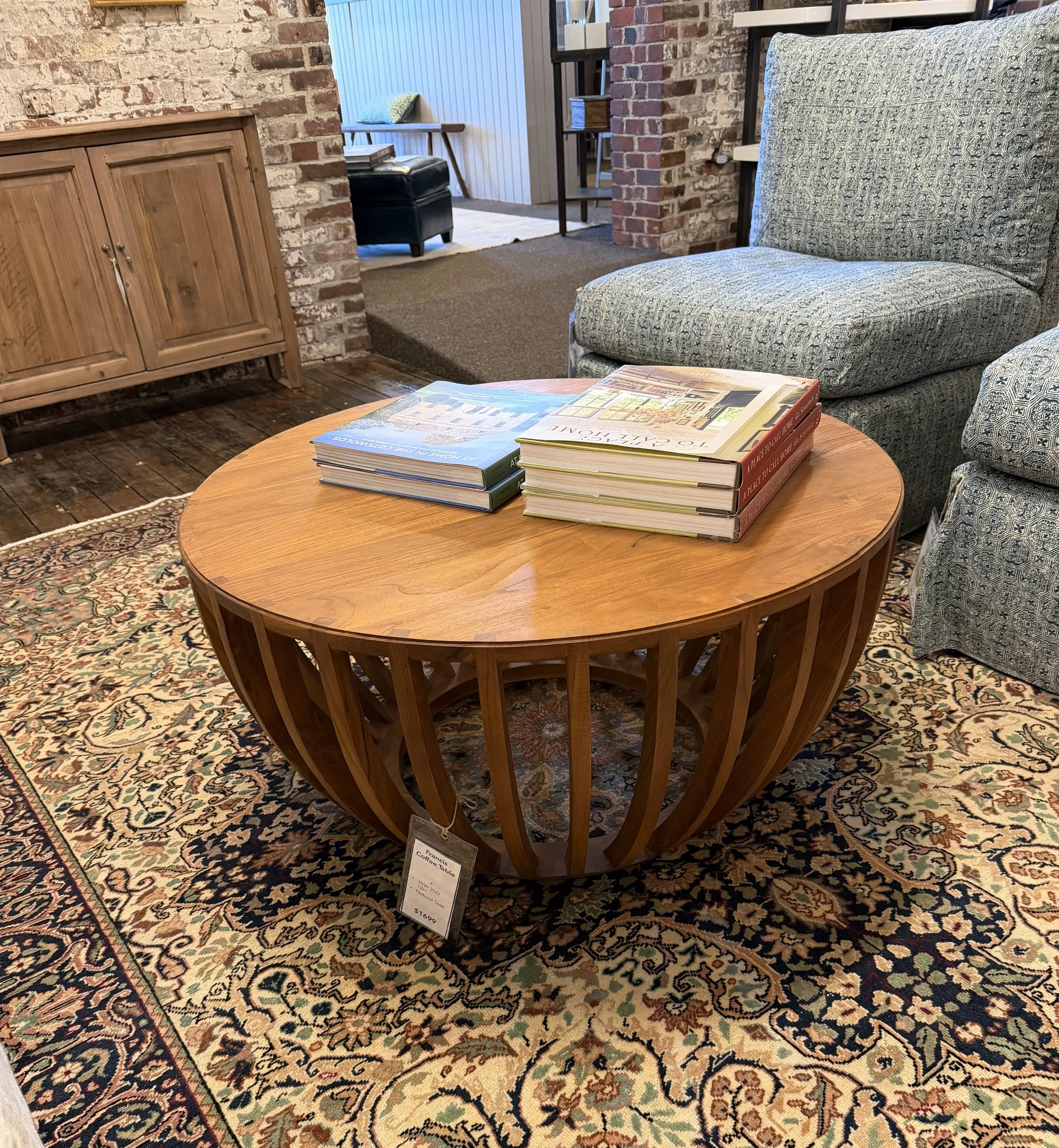 Francis Teak Coffee Table
35W x 35D x 18H
$1699