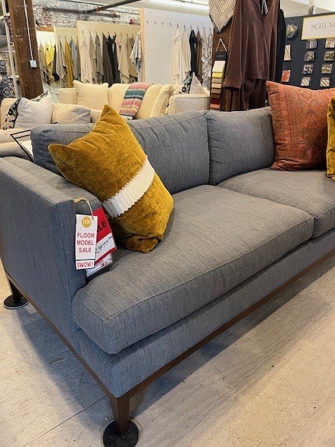 Peretti Sofa
Upholstered in Positano Denim
86" W x 38" D x 35" H
$5565 As Shown
ON SALE $3899.99