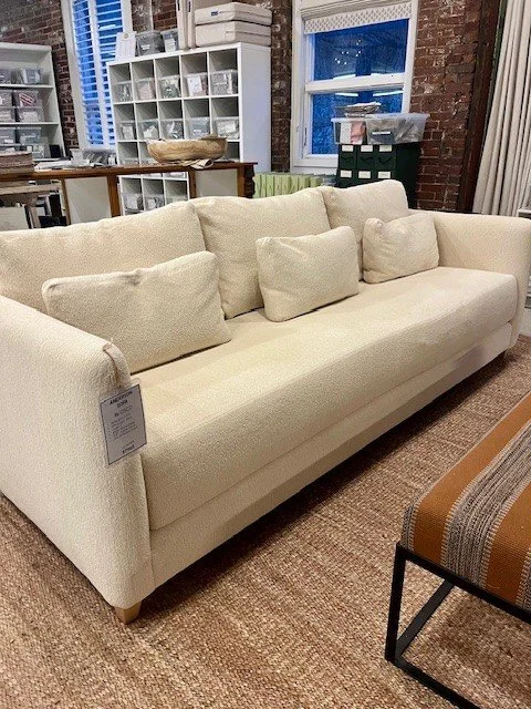 Anderson Sofa
Upholstered in  Lumi Bone
96" W x  35" D x  27.5" H
$7965 As Shown 