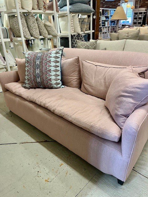 Hazel Sofa
Upholstered in Elder Dusty Rose
78" W x 42" D x 33" H
$5369 As Shown
ON SALE $3225.99