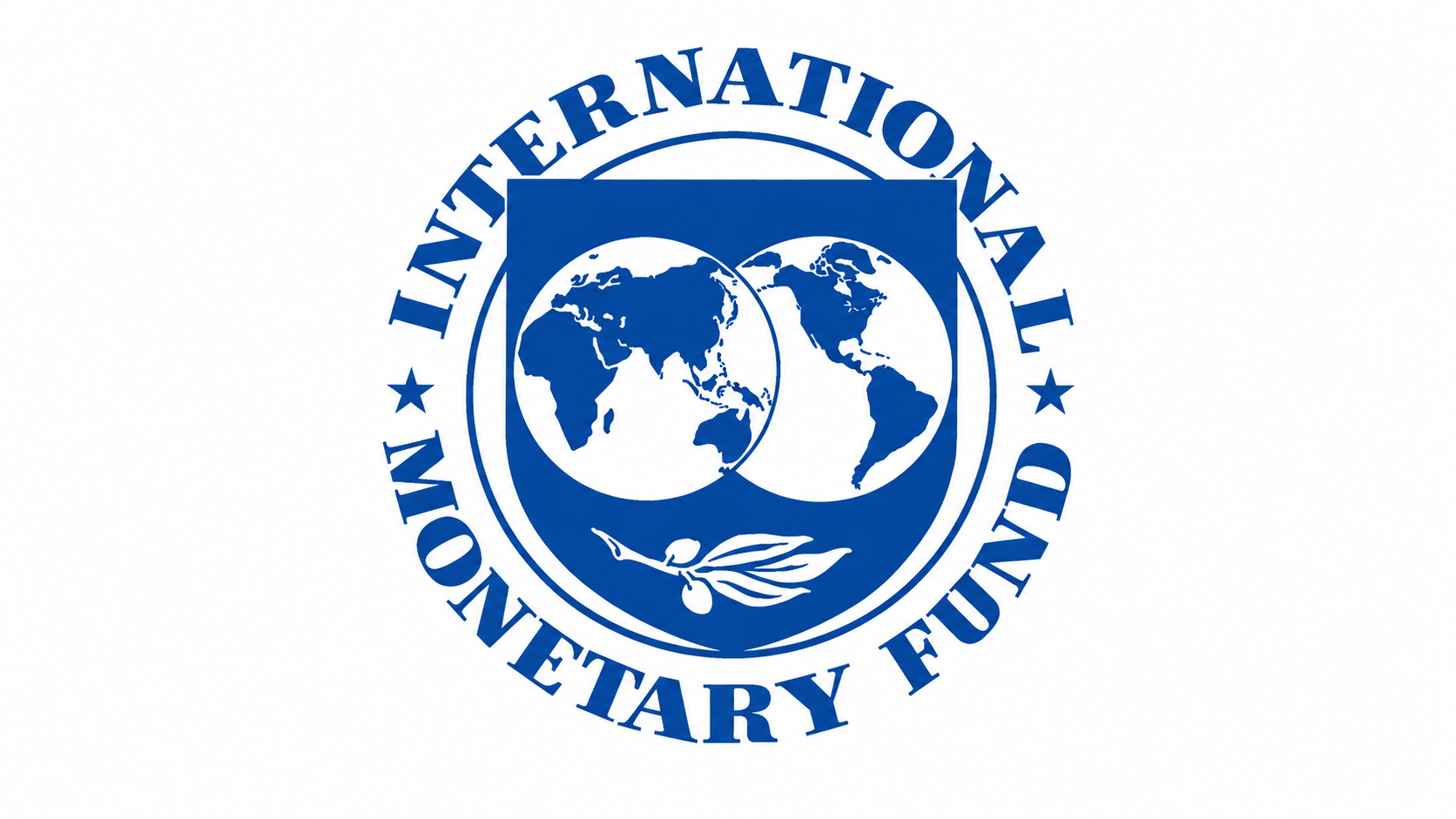 The logo of the International Monetary Fund featuring a blue circle with a globe in the center and text around it reading "International Monetary Fund".