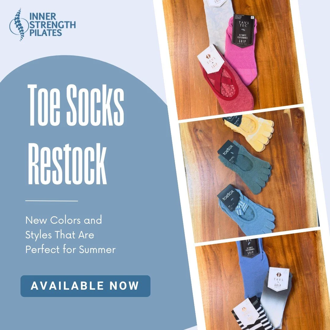 Toes, meet your new best friends. 🧦

Our grippy sock collection just got a major restock! From neutrals to bold patterns, there's a pair (or three) calling your name.

Sticky socks aren't required to take class, but they do give your feet extra grip