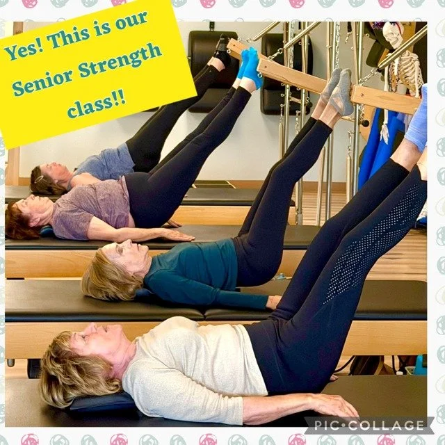 You can do Pilates -- everybody can do Pilates!! Our Senior Strength gals are building so much strength and stamina and balance -- this move is called the Shoulder Roll Down and takes concentration and strength! Join us to see how you can get stronge