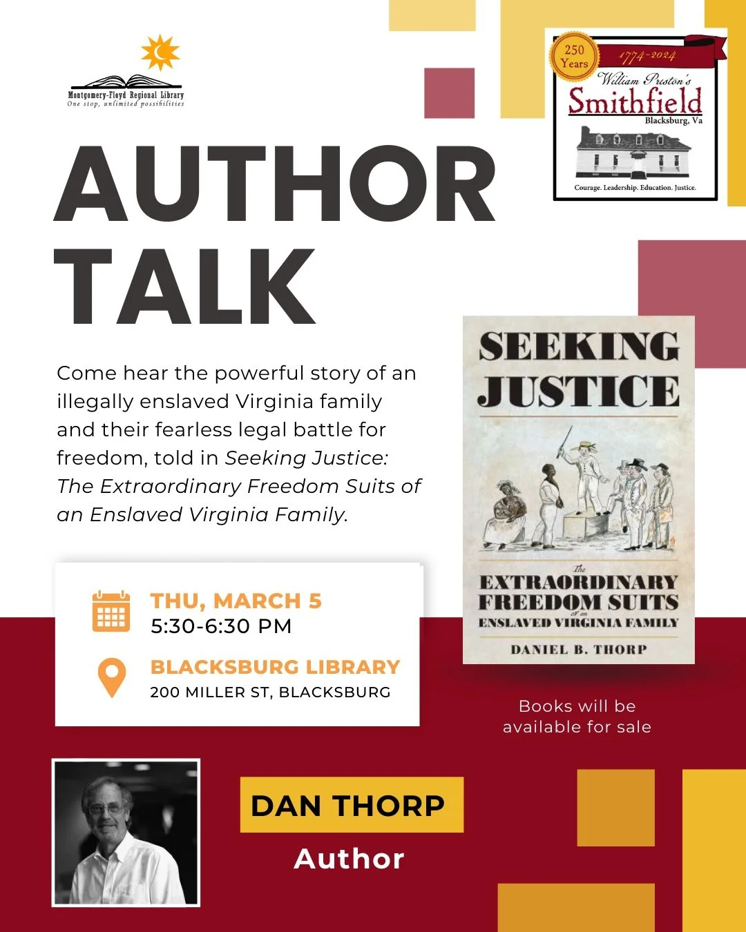 Author Talk - Dr. Dan Thorp's Seeking Justice