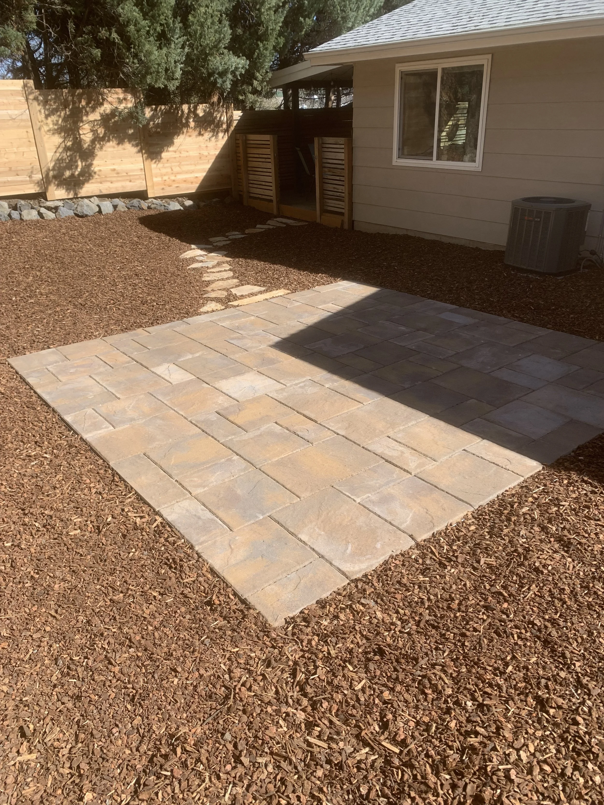 Flagstone path and patio