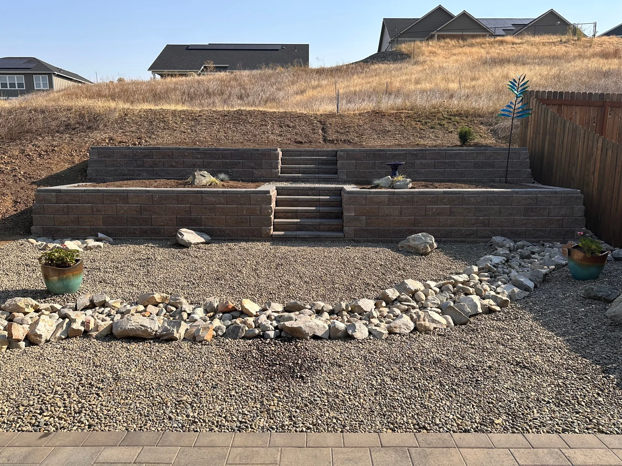 Backyard Remodel - Wall system and patio