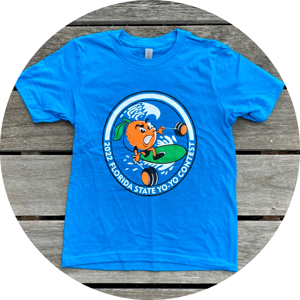 2022 Orange Yo-Yo Surfer Kids Tee