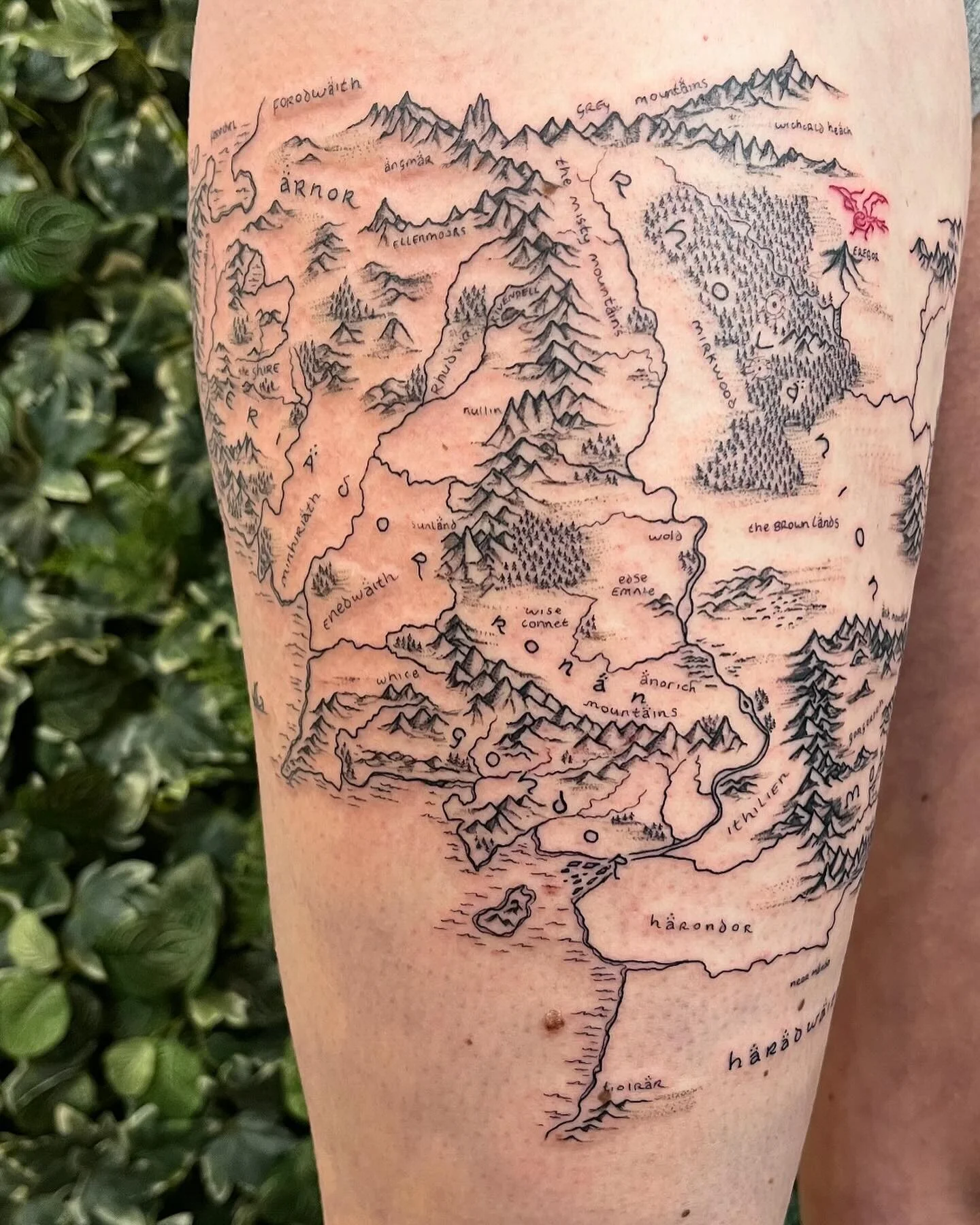 Middle Earth map done by Alex! 

-4 hours- 

If you&rsquo;d like to book an appointment with us please head over to our website (link in bio). We&rsquo;ll get back to you to get references and any other information we&rsquo;ll need to book you in! 


