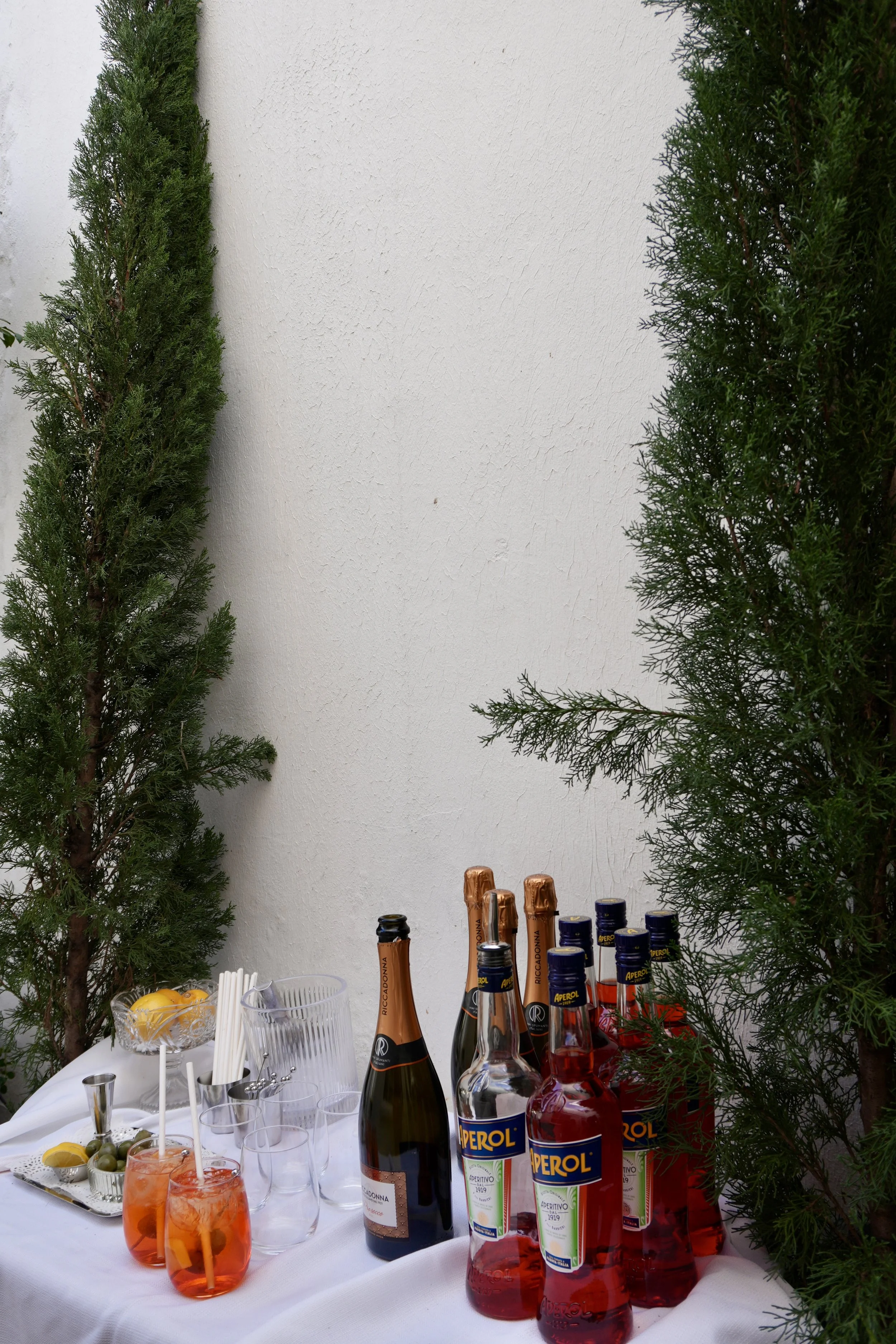 Aperol Spritz courtyard bar