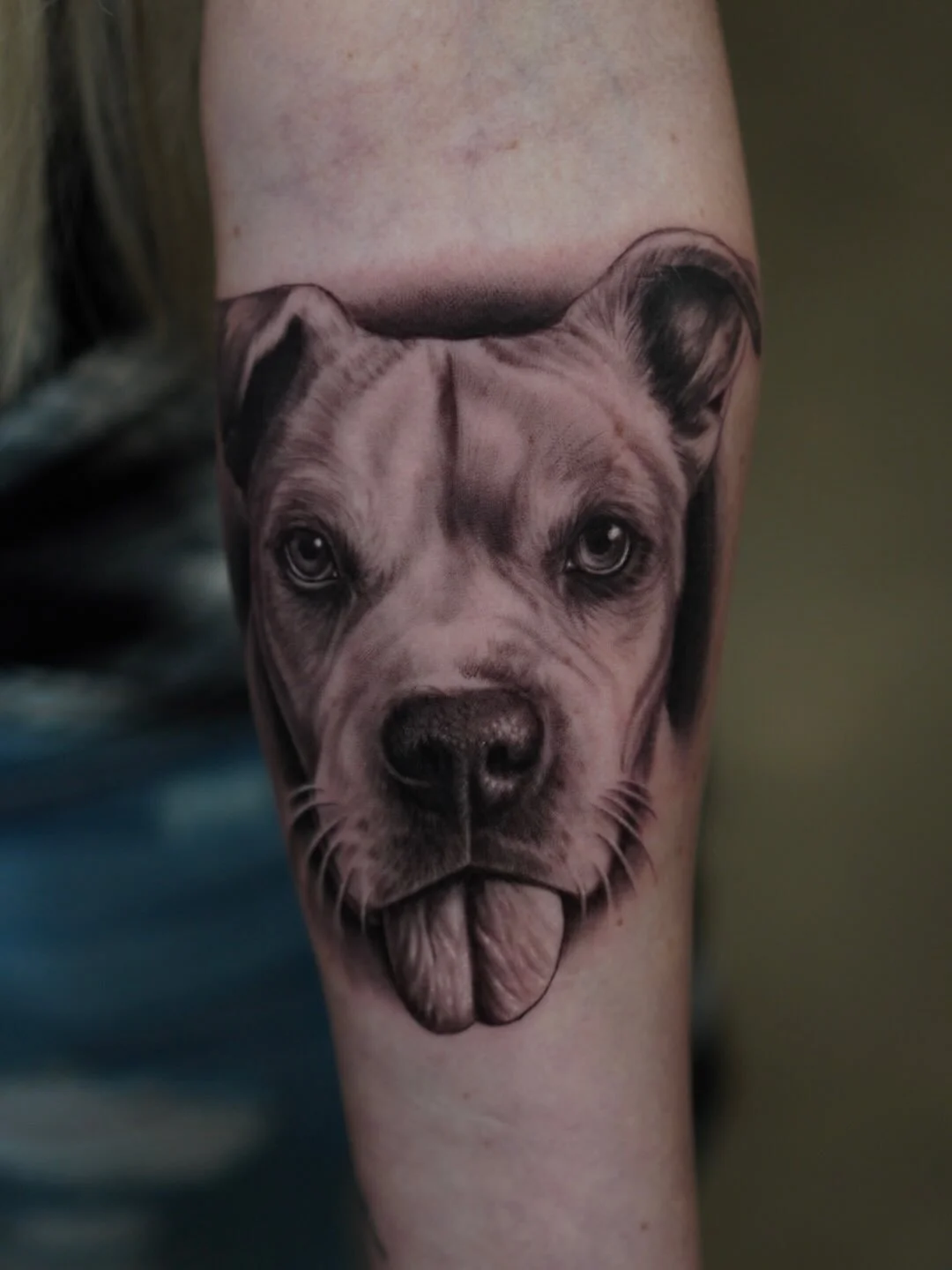 Forgot about this one I did at @toledotattoofestival and was able to snag first place small black and grey. 🙏 @tattystick @industryinksusa #bgsu #industryinks #tattystick #dogportraits #doglovers