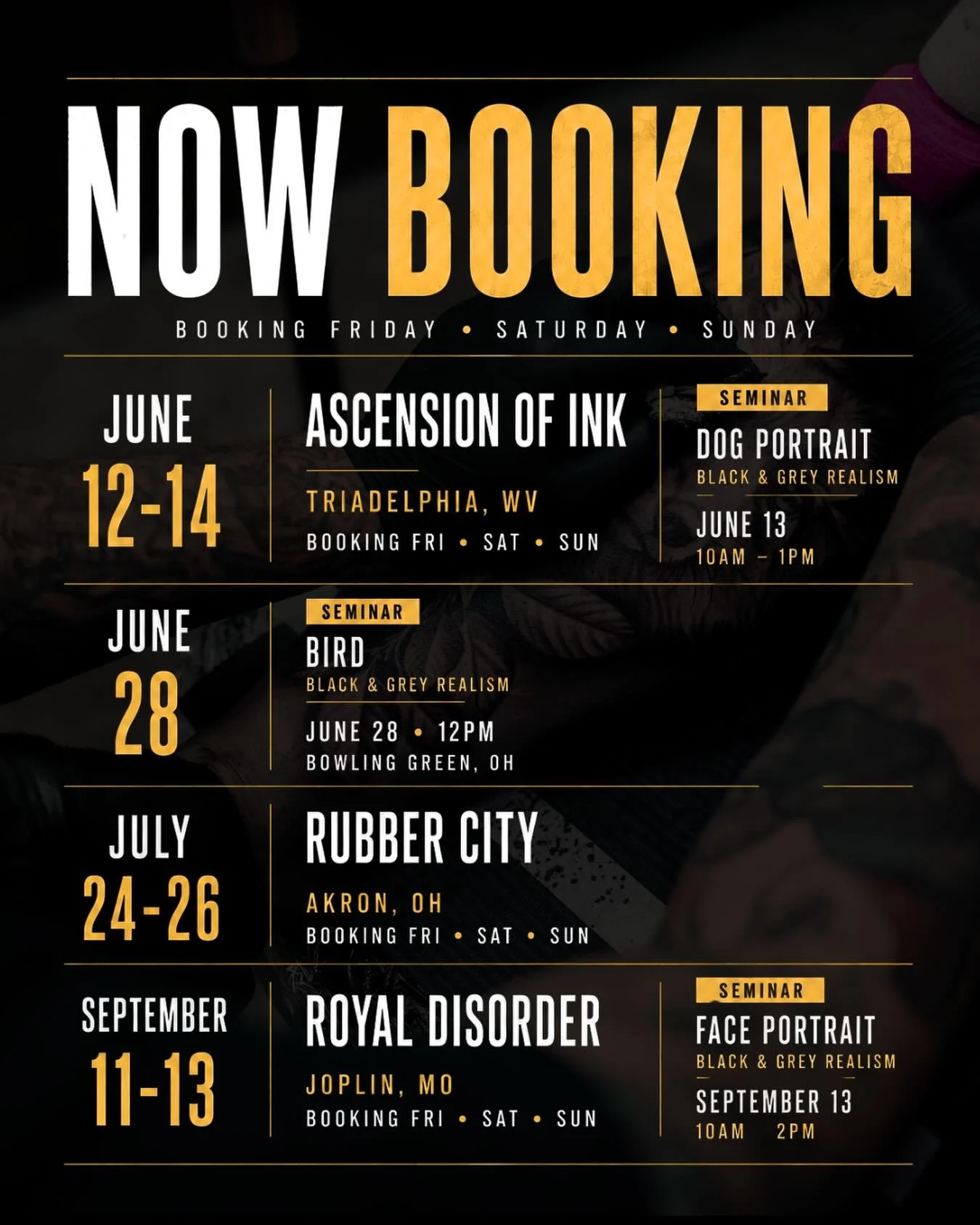 Message me to book your spot!