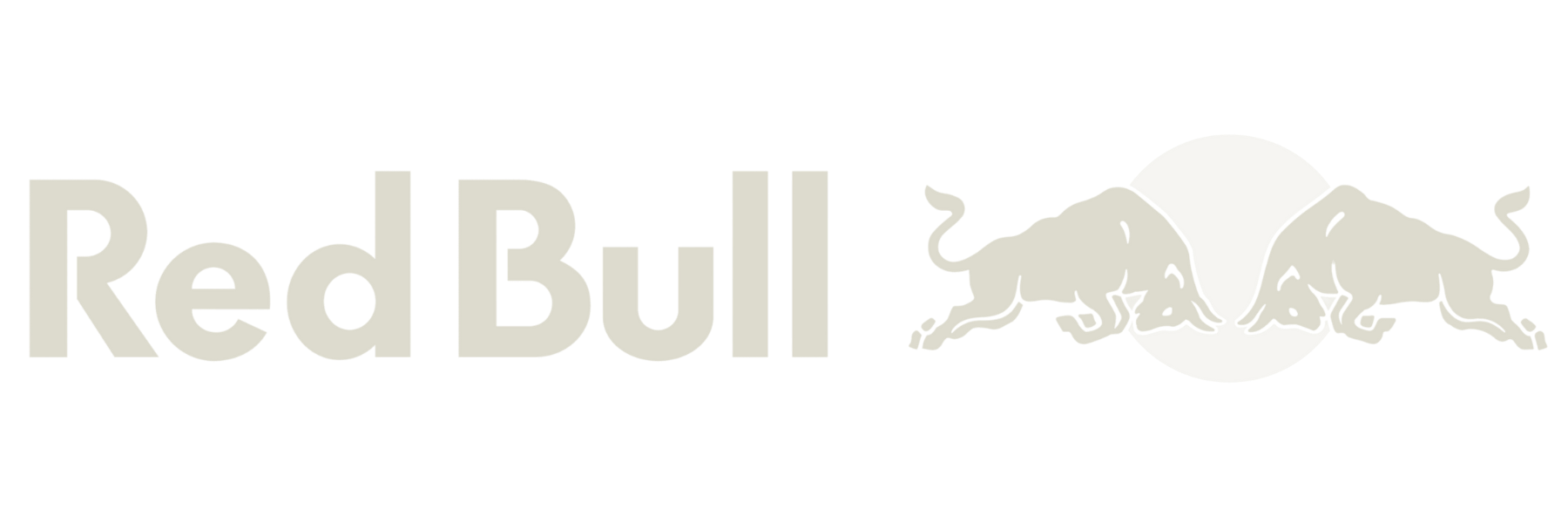 Red Bull logo with two gray bulls facing each other around a circle