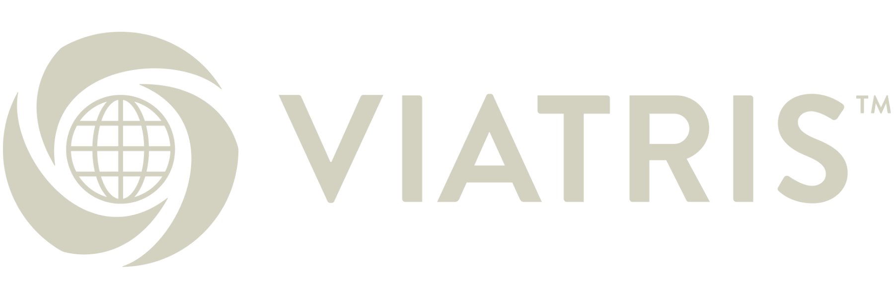 Viatris logo with globe within a swirl design.