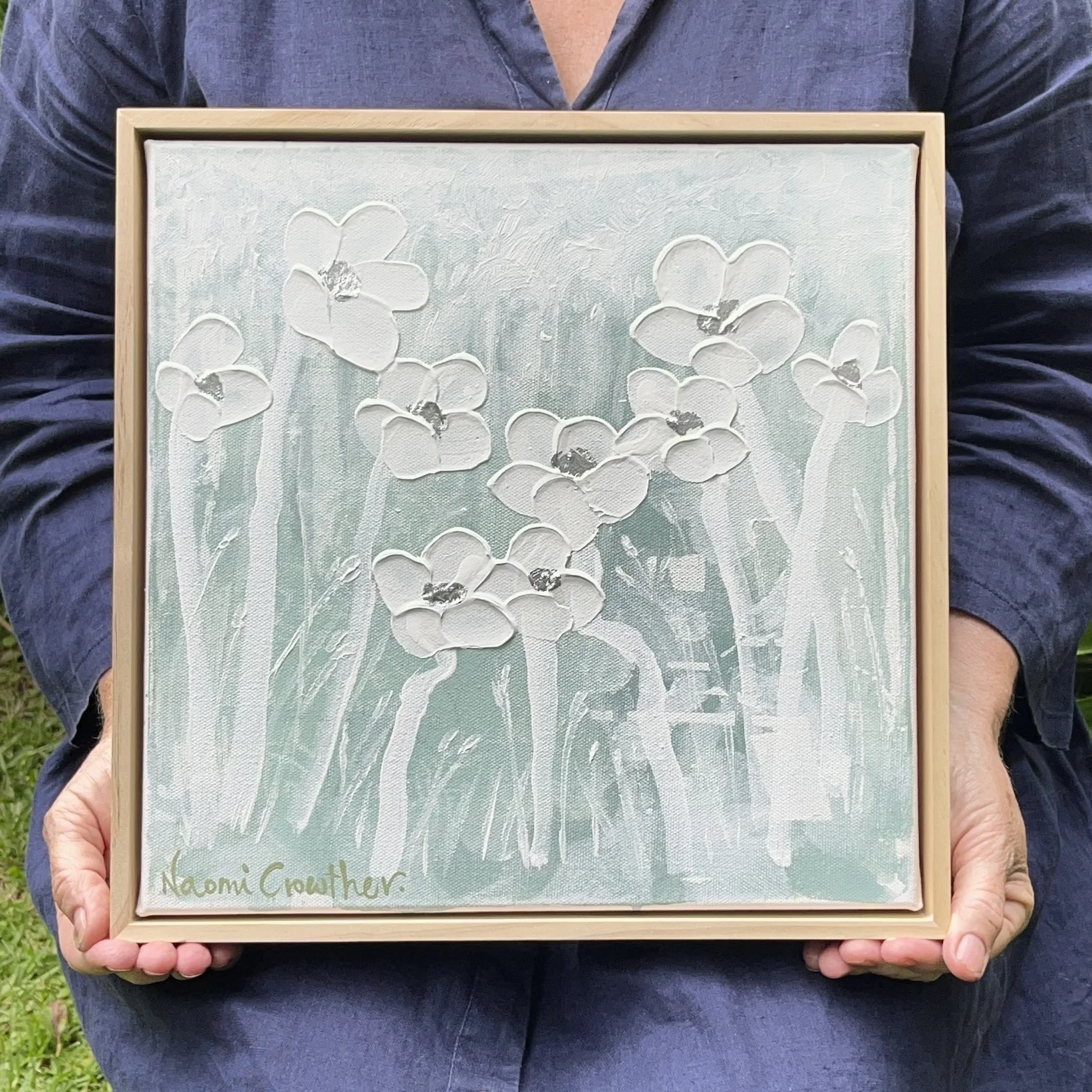 Misty Morning Poppies Framed