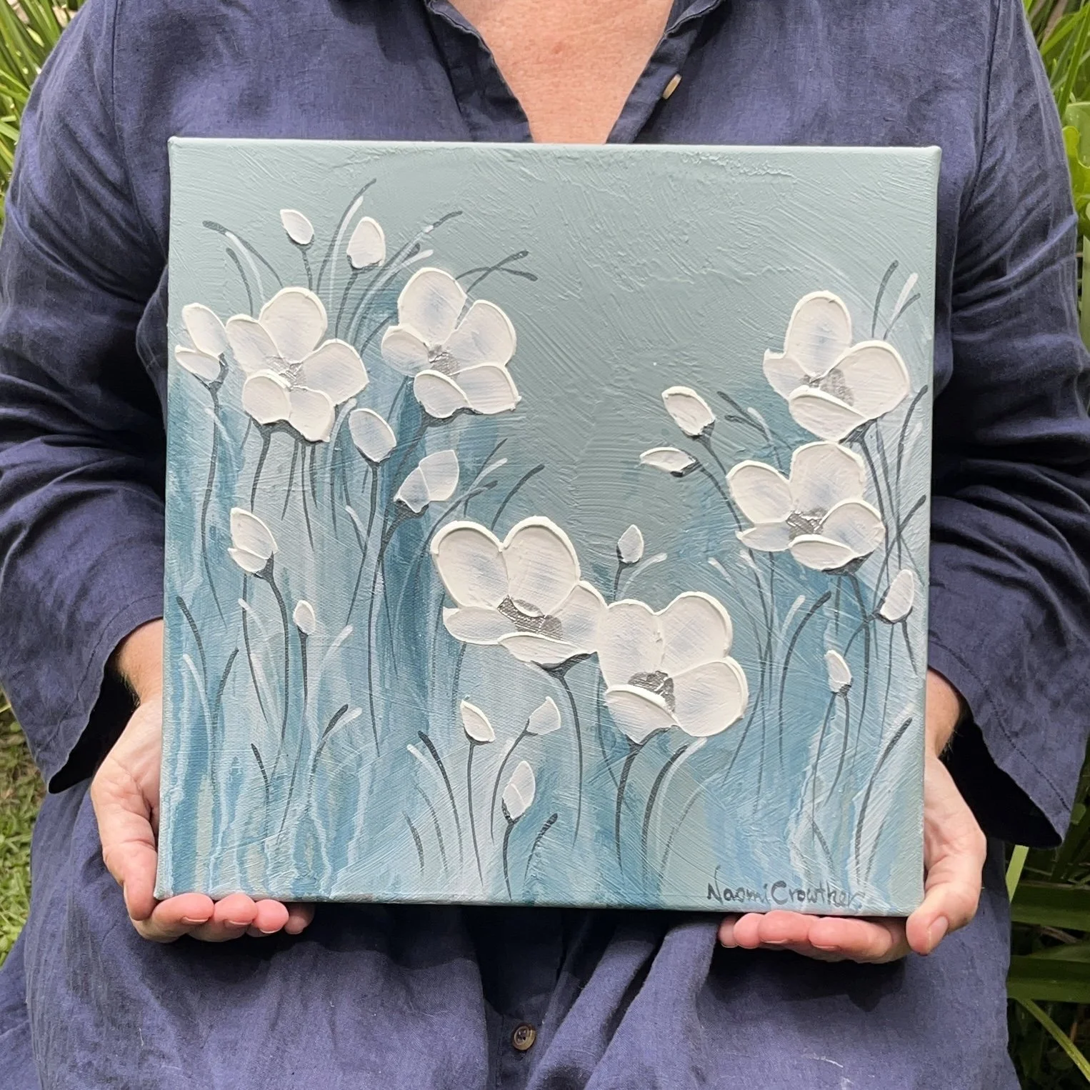 Poppies on Duck Egg Blue