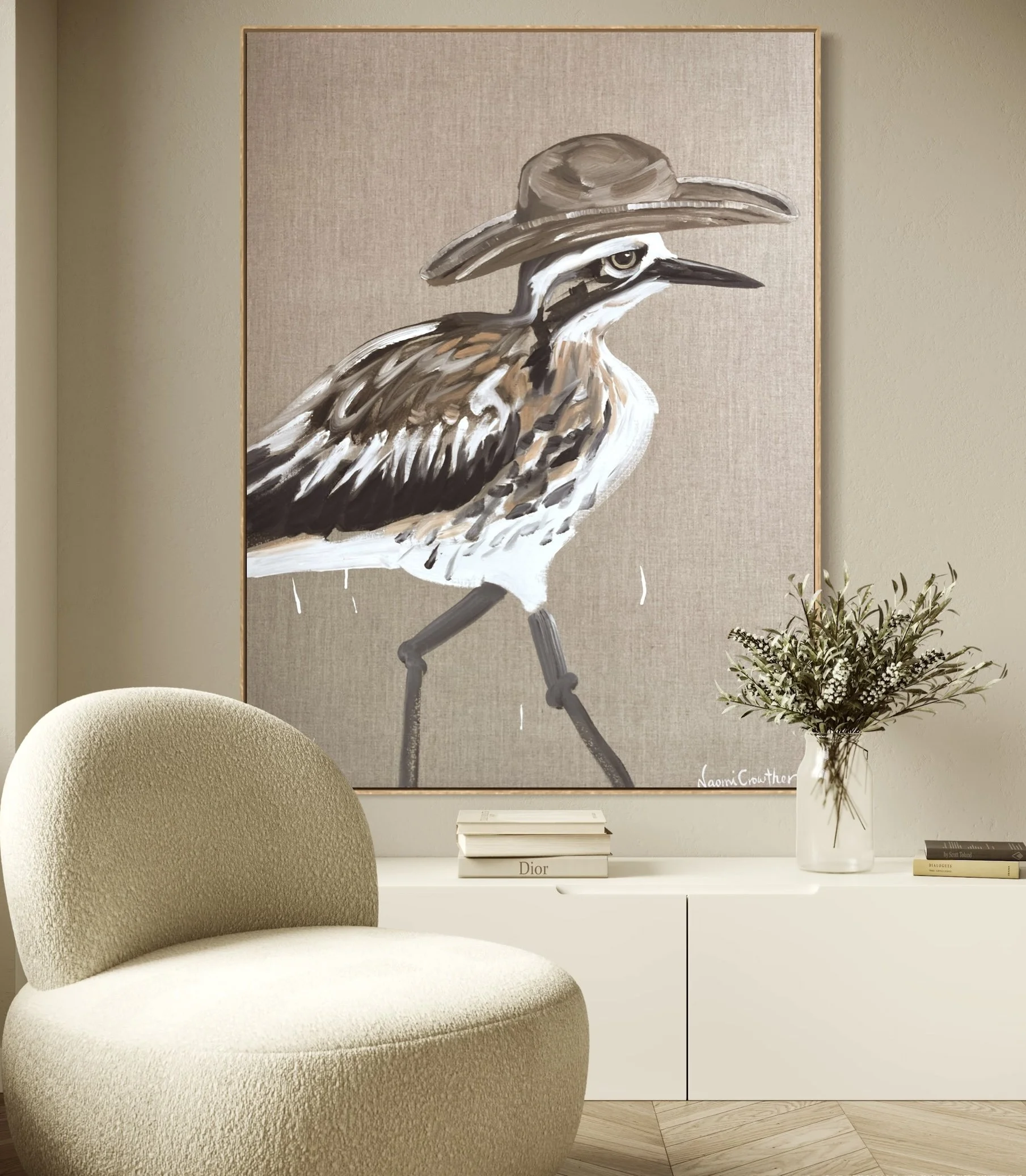'Curlew Cowboy' 135cm x 102cm