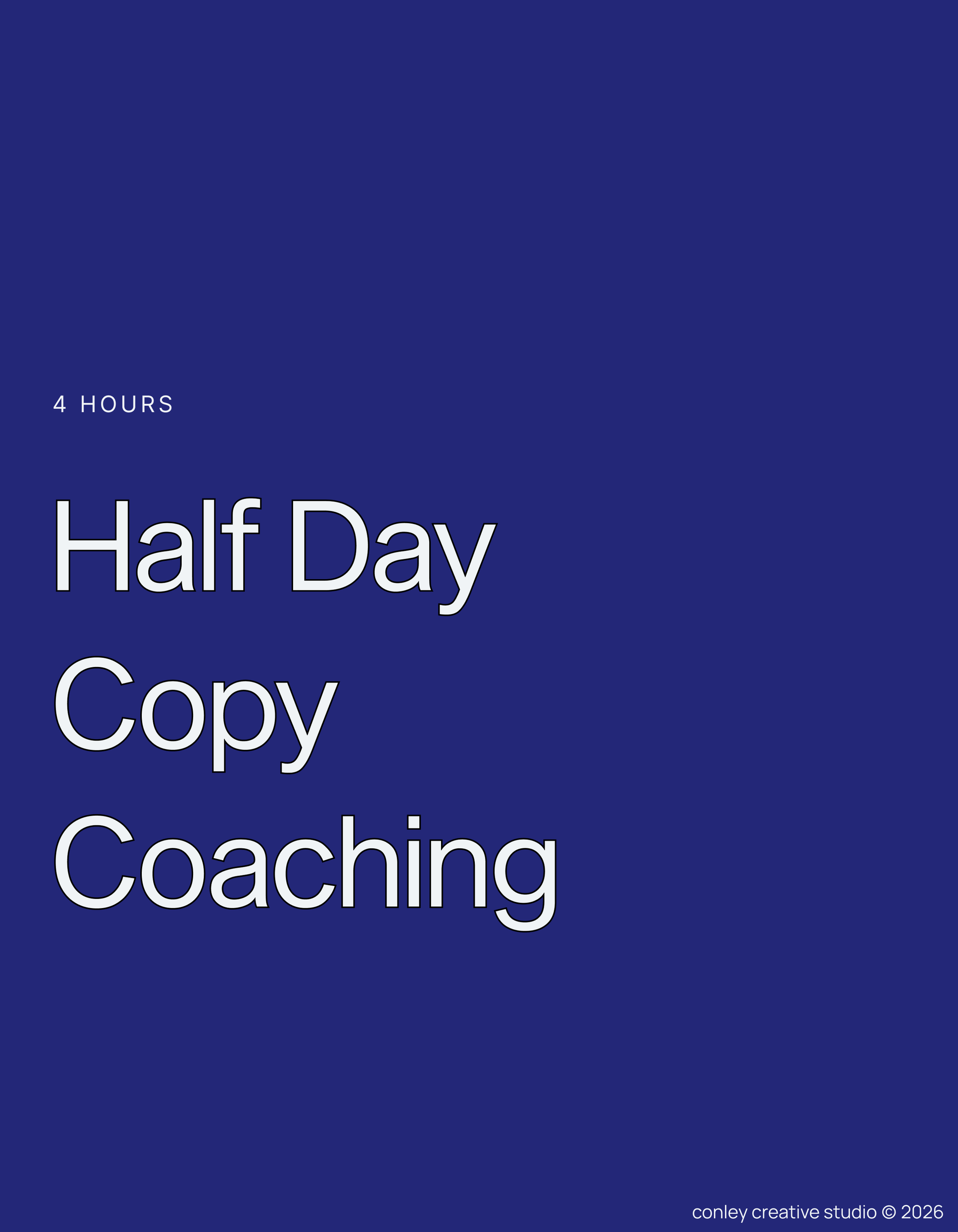 Half Day ~ Copy Coaching (4hrs)