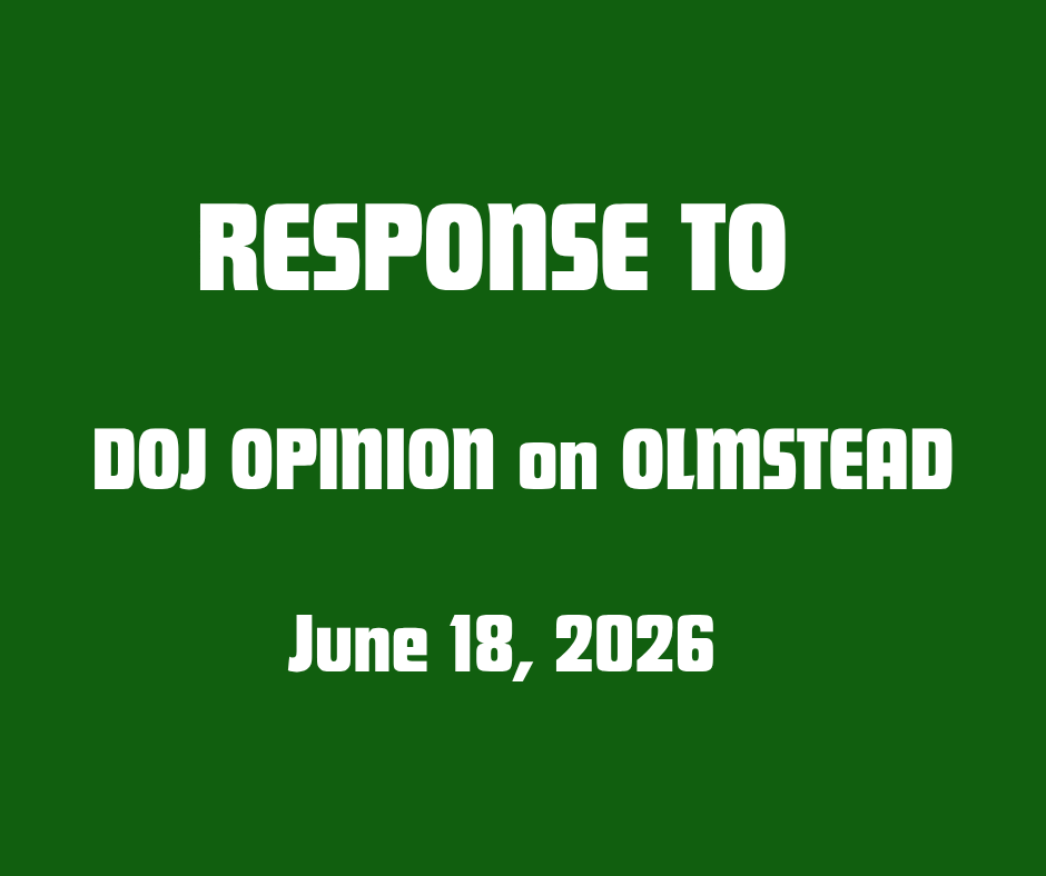 DOJ Opinion on Olmstead