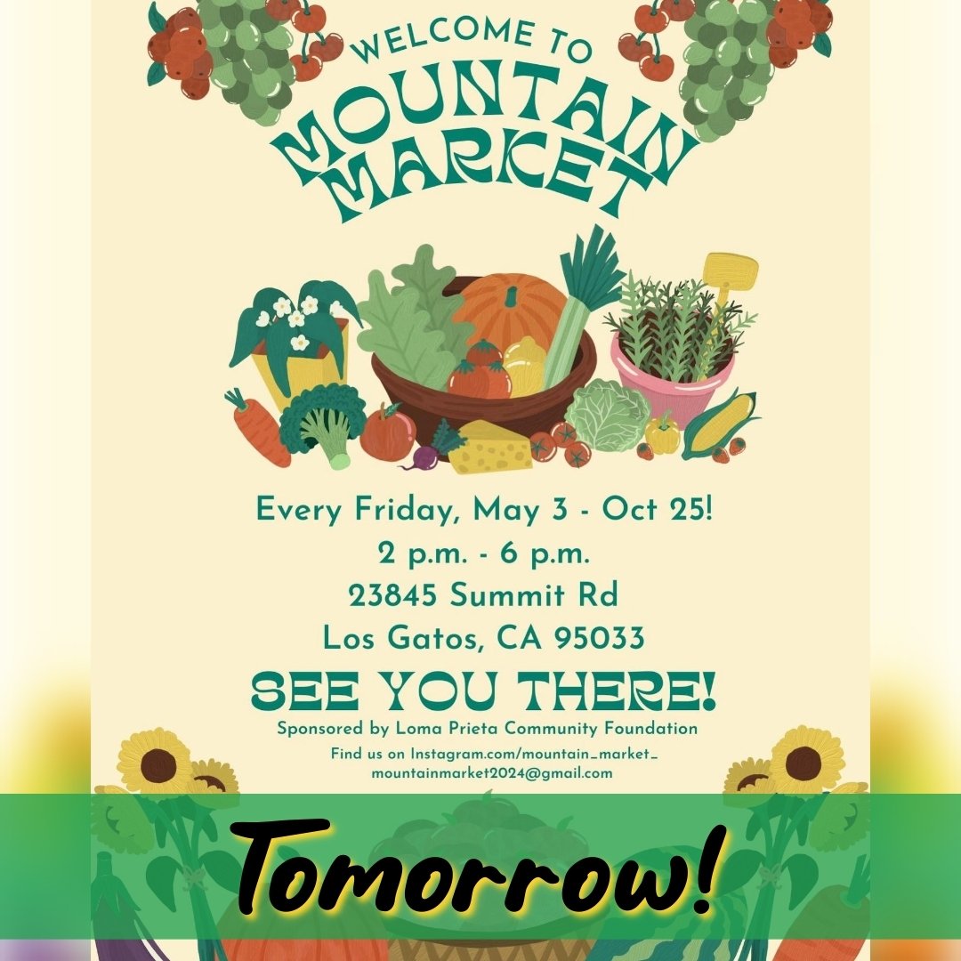🧺 Mountain Market @mountain_market_
🗓️ Friday, May 17 | 2pm-6pm
📍Loma Prieta Community Center
23845 Summit Rd, Los Gatos, CA 95033
▫️
🍪 Stop by early for the Over-the-top Sandwich Cookies!
.
.
#cookies #losgatos #mountainmarket #farmersmarket #co