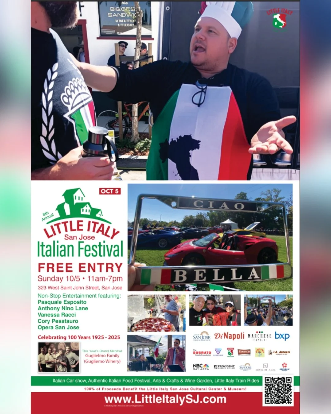 🇮🇹 This Weekend 🇮🇹
Come out this Sunday to Little Italy, San Jose for family friendly entertainment, wine tasting and an Italian Supercar Showcase. 
🍪 We'll have our Tiramisu inspired brownie &amp; Holy Cannoli blondie!
8th Annual Little Italy S
