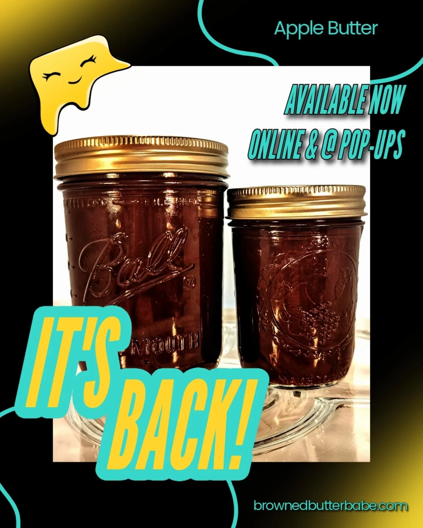 🍎🍏 Apple Butter is BACK! 🍏🍎
At long last our Apple Butter is back and ready for y'all! 
Our Apple Butter is slow-cooked for 18+ hours with brown sugar and warm spices. It is then blended into a plush, velvety spread that goes great on toast, bisc