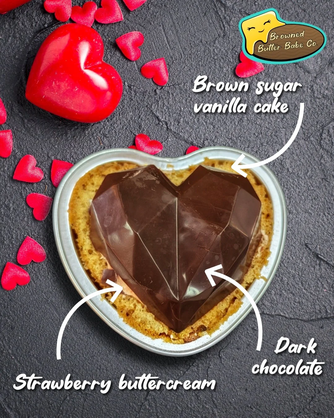 💕 Heartbreaker Cake 💕
Our brown sugar vanilla cake topped with strawberry buttercream in a dark chocolate shell. Perfect for a you or your sweetheart. Limited quantity available!
▪️
#Valentinesday #chocolate #strawberry #chocolatecoveredstraberries