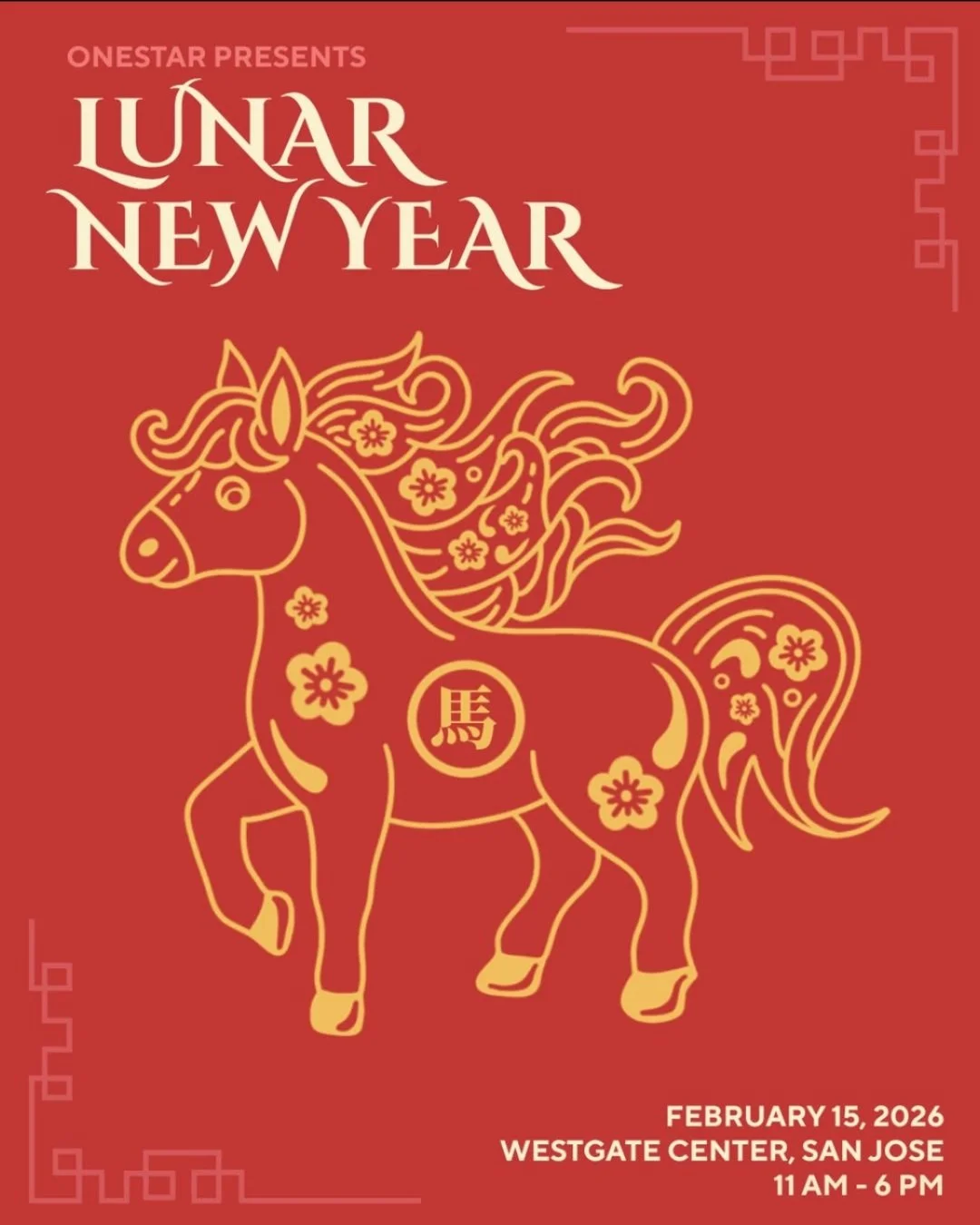 🔥🐎 Lunar New Year @ Westgate 🐎 🔥 
Celebrate Lunar New Year with Lion Dance, performance artists and supporting local small businesses!
🗓️ Sun, Feb 15th | 11am - 6pm
📍 Westgate Center
1600 Saratoga Ave
San Jose 95129