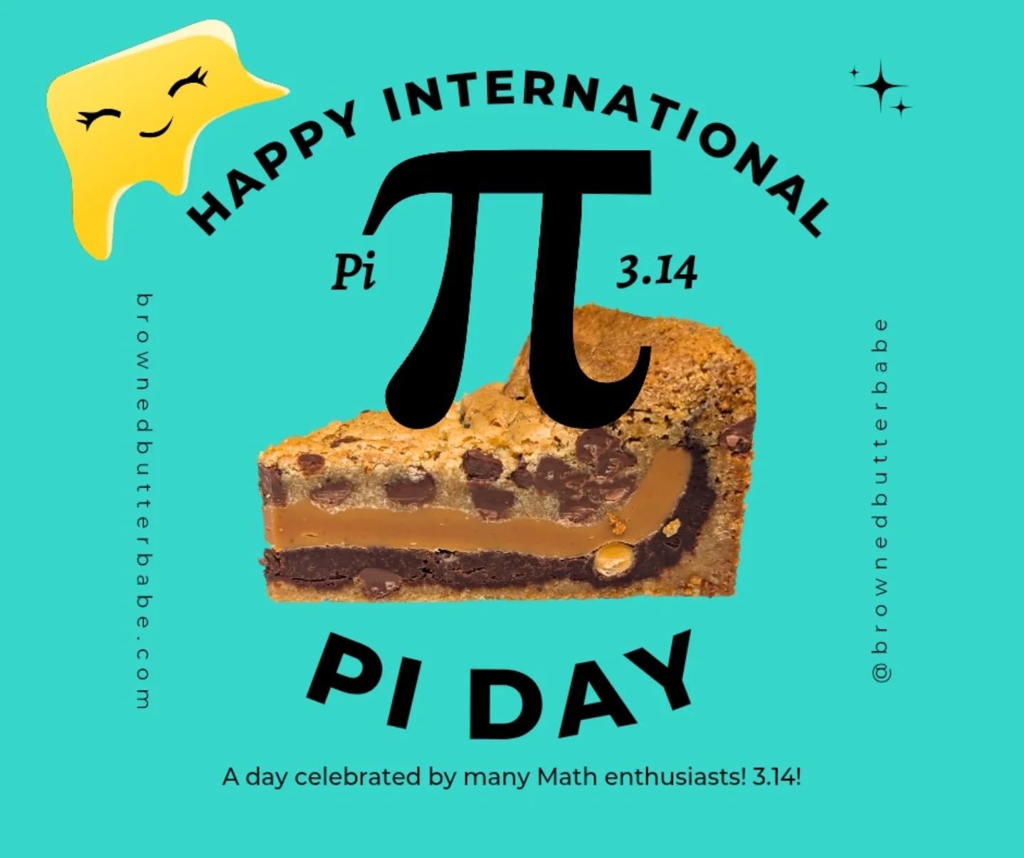 Happy Pi Day! 
**Sold out of the cookie pie**
Stop by our little pop-up outside the bakery to pick up a piece of the "Pretty  Fly for a Cookie Pie" creation! 
It's delicious and surprisingly not too sweet while also evoking the most delicio