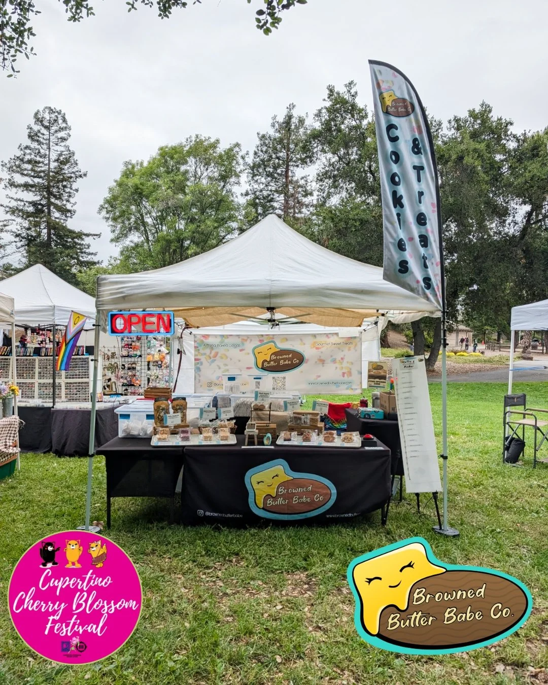 🌸 Cupertino Cherry Blossom Festival 🌸 @cupertino_cbf
Come on out will be here rain 🌧️ or shine 🌞 
We've got all the treats!
🗓️ April 25 &amp; 26 | Sat &amp; Sun 10am-5:30pm
📍Memorial Park
21121 Stevens Creek Blvd, Cupertino, CA
🅿️ Free parking