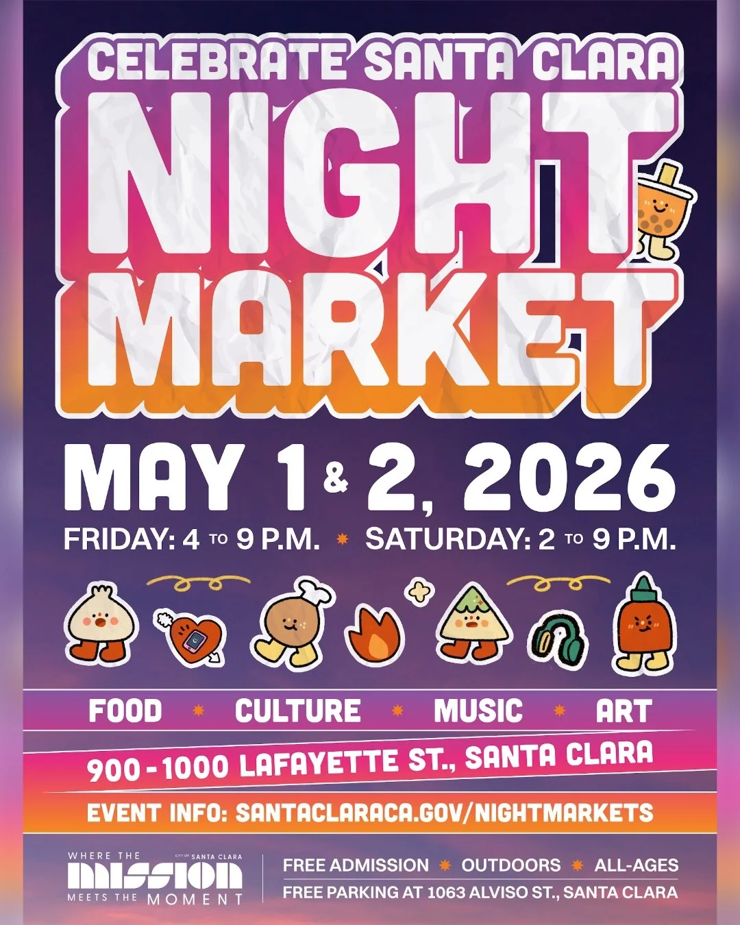 This weekend there will be three different opportunities to snag our treats!
🛒 Shopping Center Pop-up
🗓️ Friday 2pm till 5-ish pm
Saturday 12pm till 5pm
Sunday 12pm till 5pm
📍 Bollinger &amp; Miller, San Jose
▪️
🌃 Celebrate Santa Clara - Night Ma