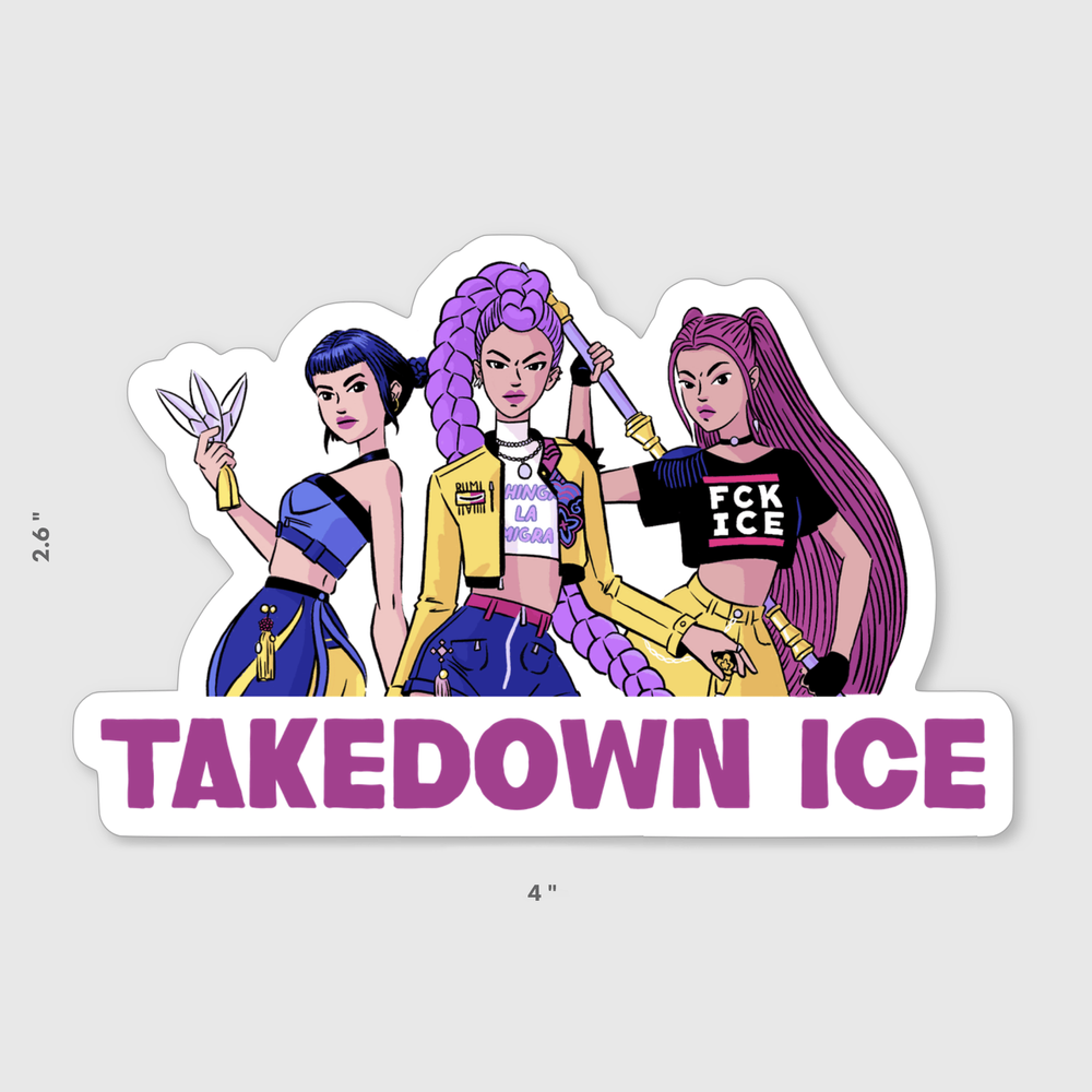 KPop Demon Hunters Anti-ICE sticker — Nick Lacke Studio
