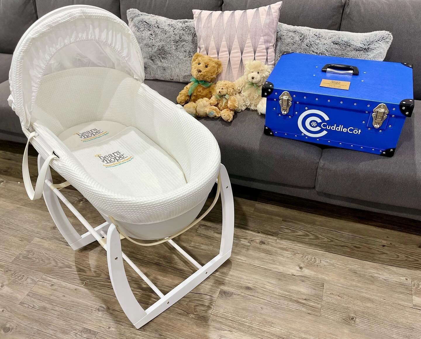 This is a Cuddle Cot, a specialised cooling unit designed for babies. Allowing their parents and families to spend more time with their baby in the days leading up to their funeral. Cuddle Cots are in some maternity hospitals. Our cuddle cot was gene