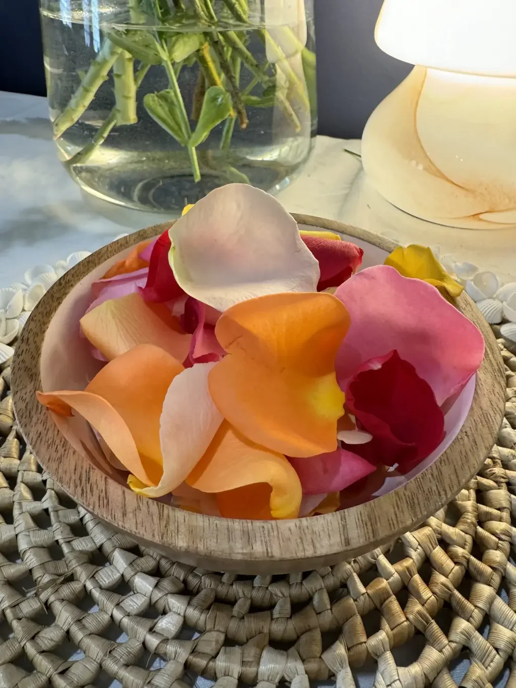 Rose petals for home vigil